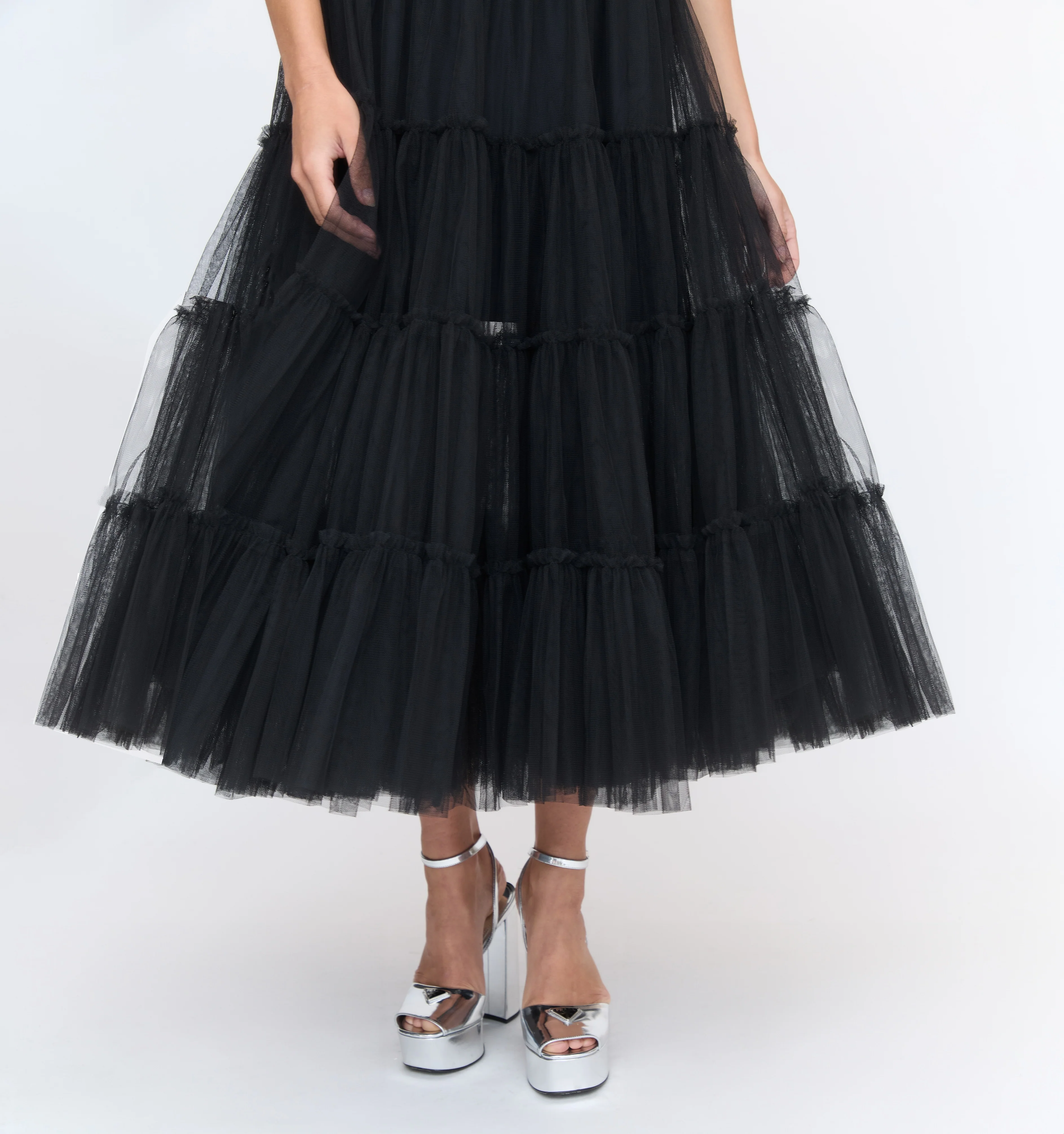 The Tulle Ellie Nap Dress - Black Tulle - Image 4