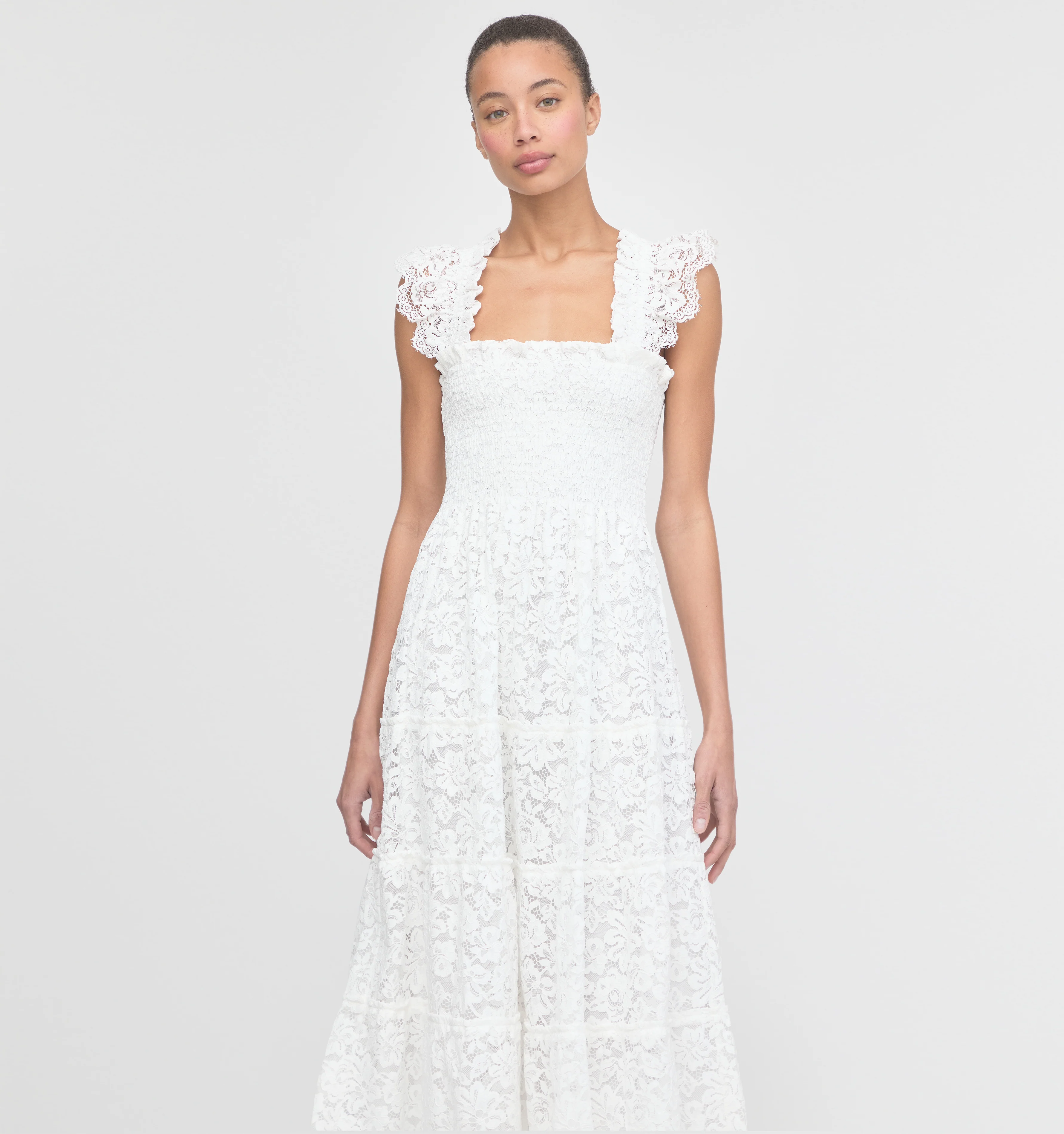 The Lace Ellie Nap Dress - White Fleur Lace - Image 2
