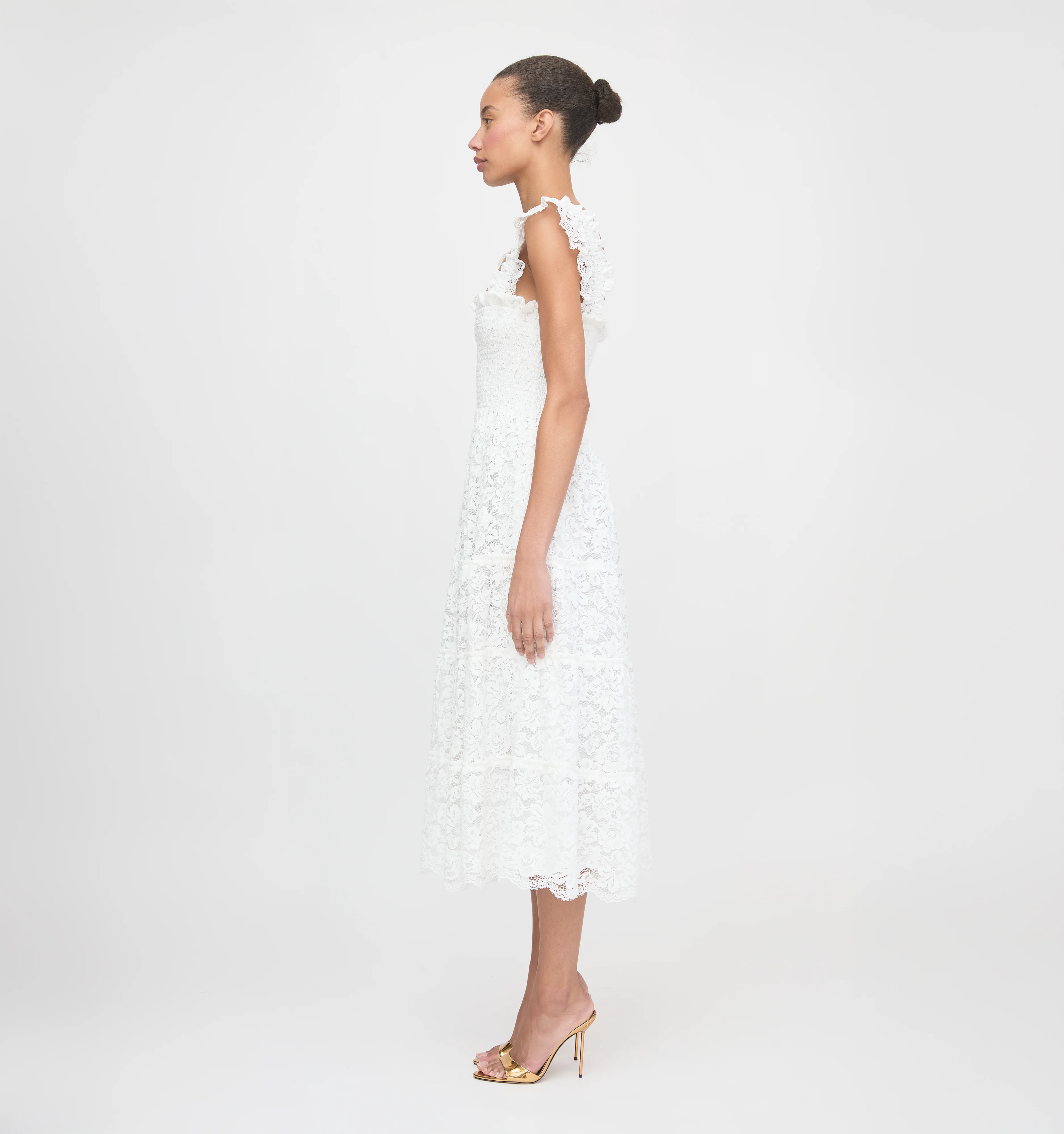The Lace Ellie Nap Dress - White Fleur Lace - Image 3