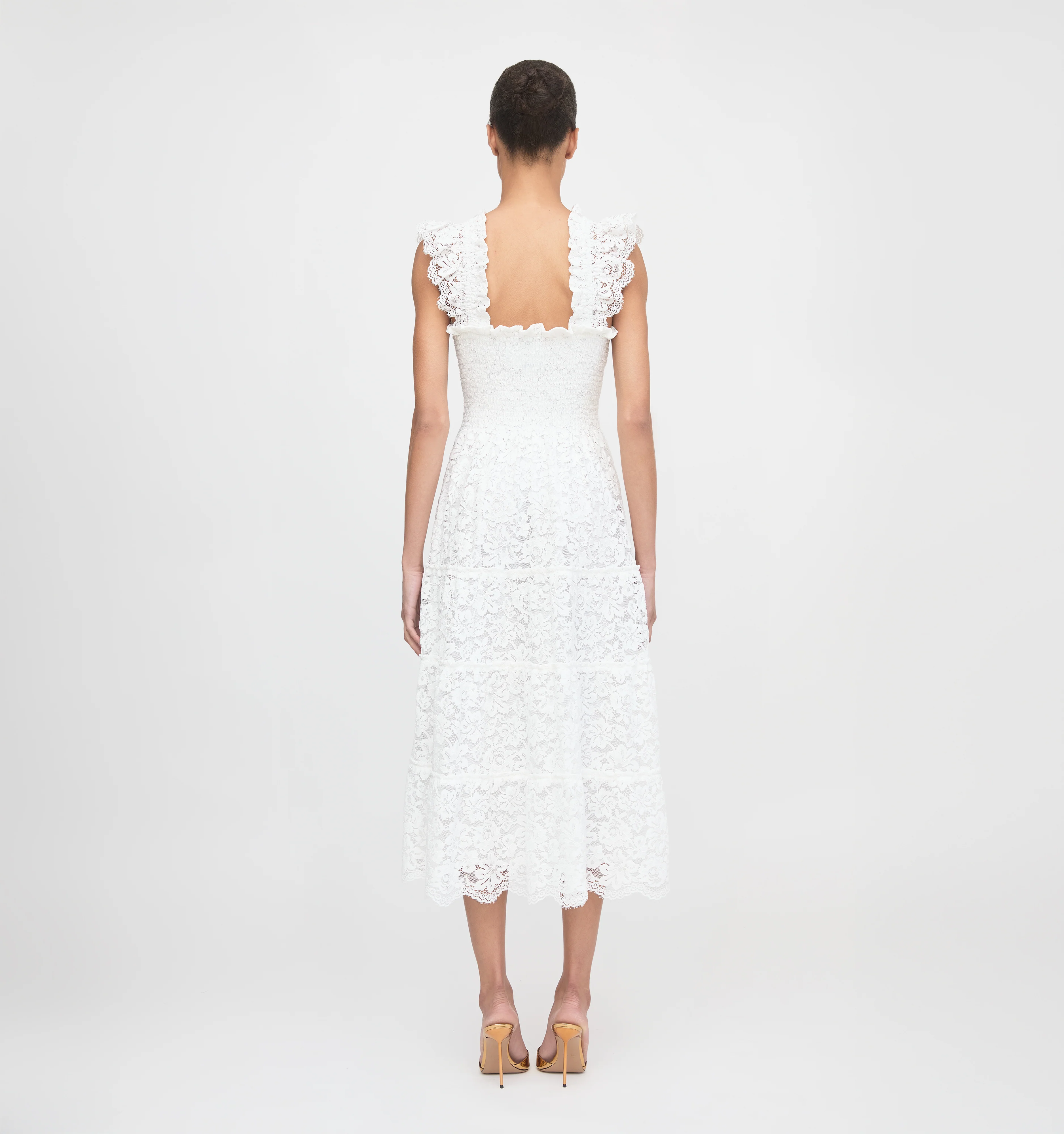 The Lace Ellie Nap Dress - White Fleur Lace - Image 4