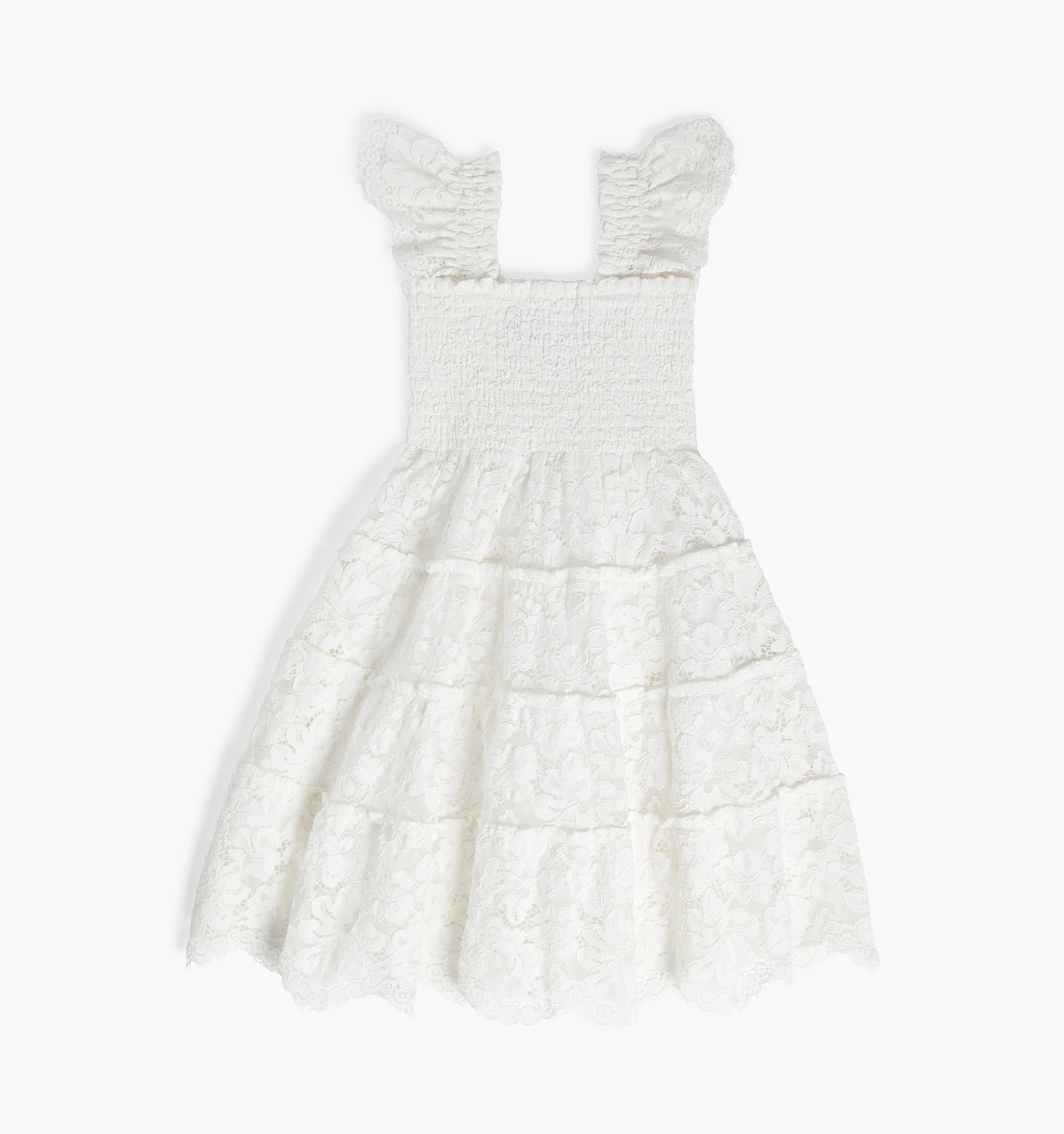 The Tiny Lace Ellie Nap Dress - White Fleur Lace