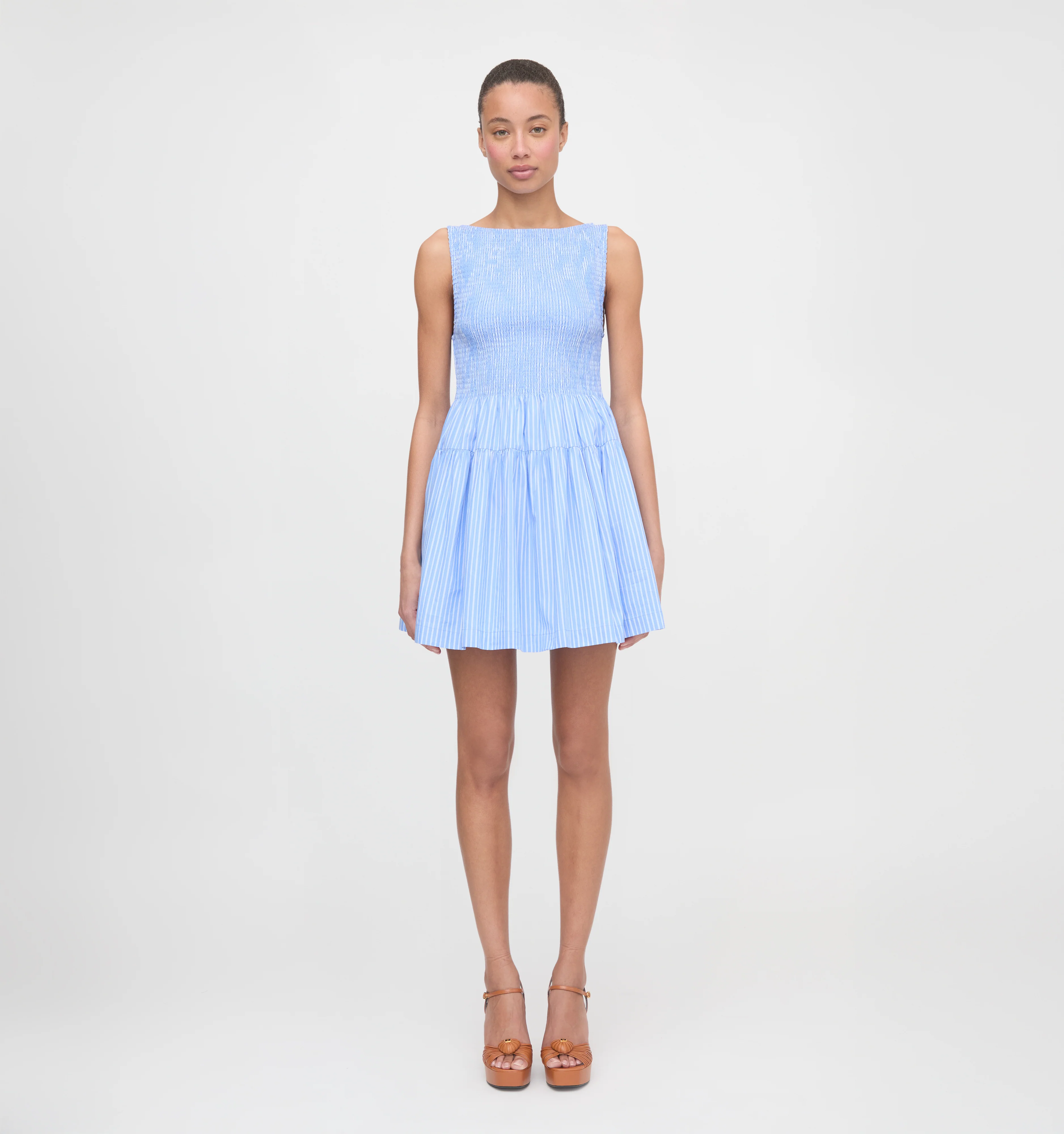 The Cosima Mini Nap Dress - Blue Stripe