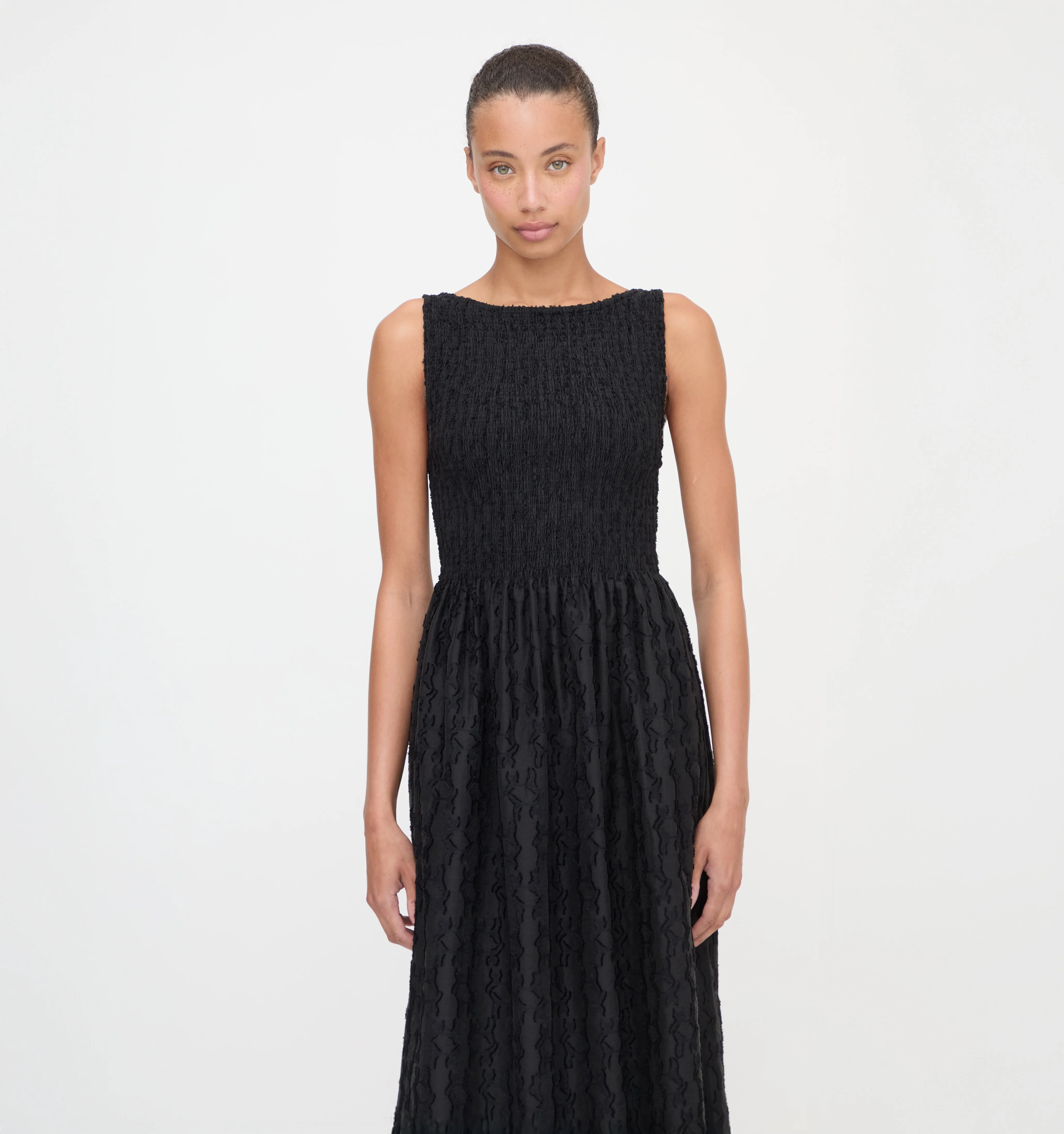 The Cosima Nap Dress - Black Fil Coupé - Image 2