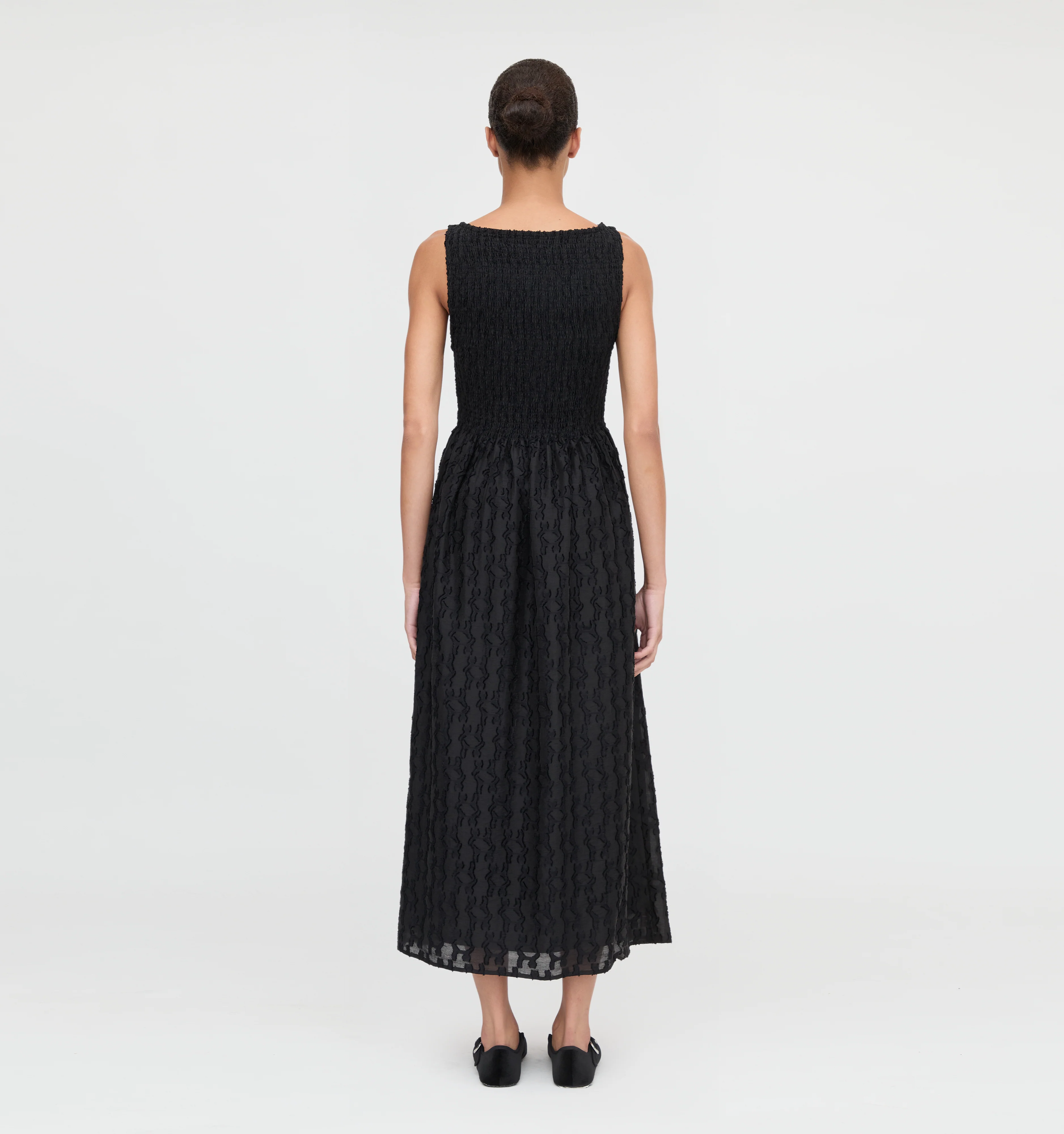 The Cosima Nap Dress - Black Fil Coupé - Image 4
