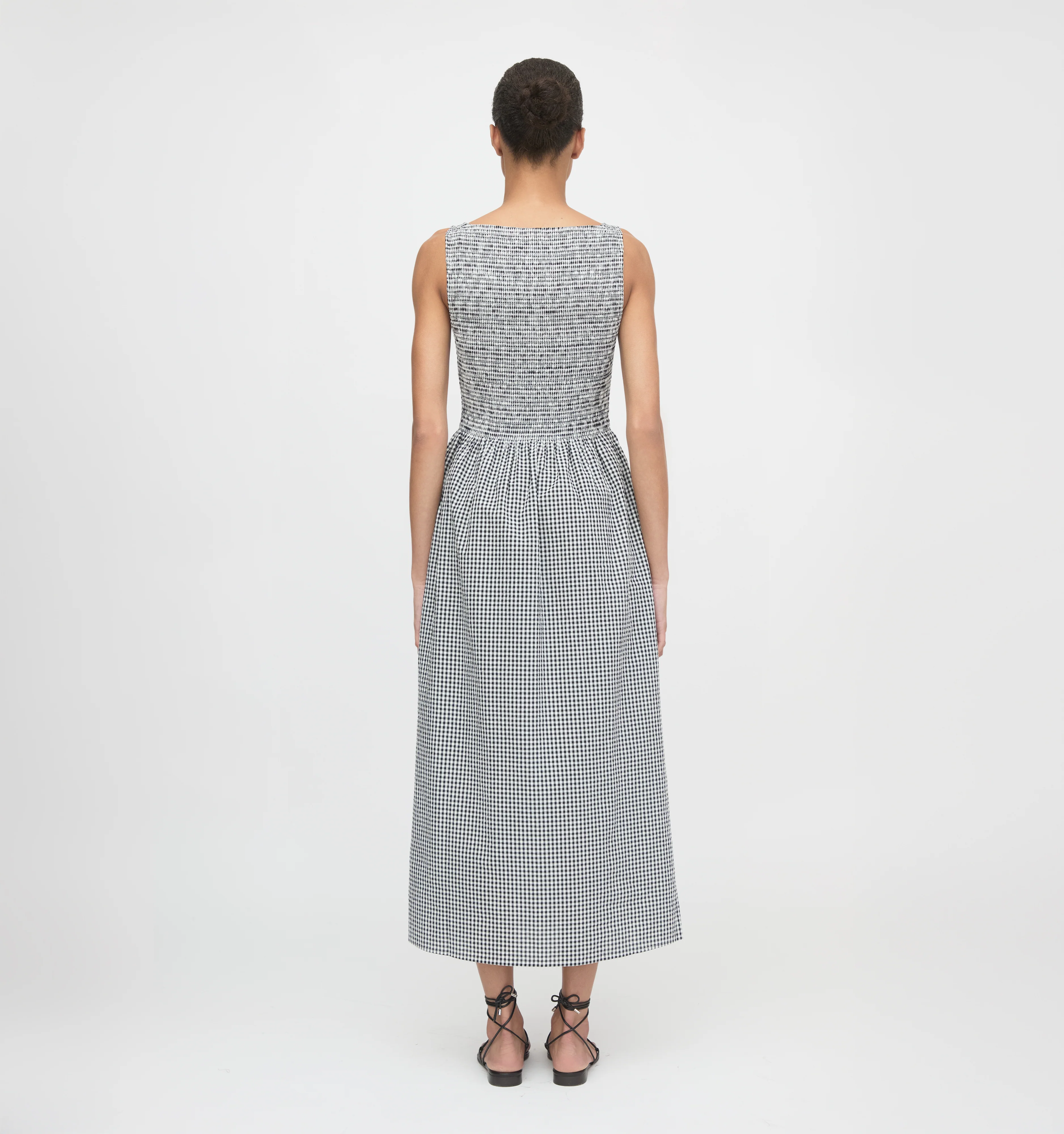 The Cosima Nap Dress - Black/Sand Gingham - Image 4