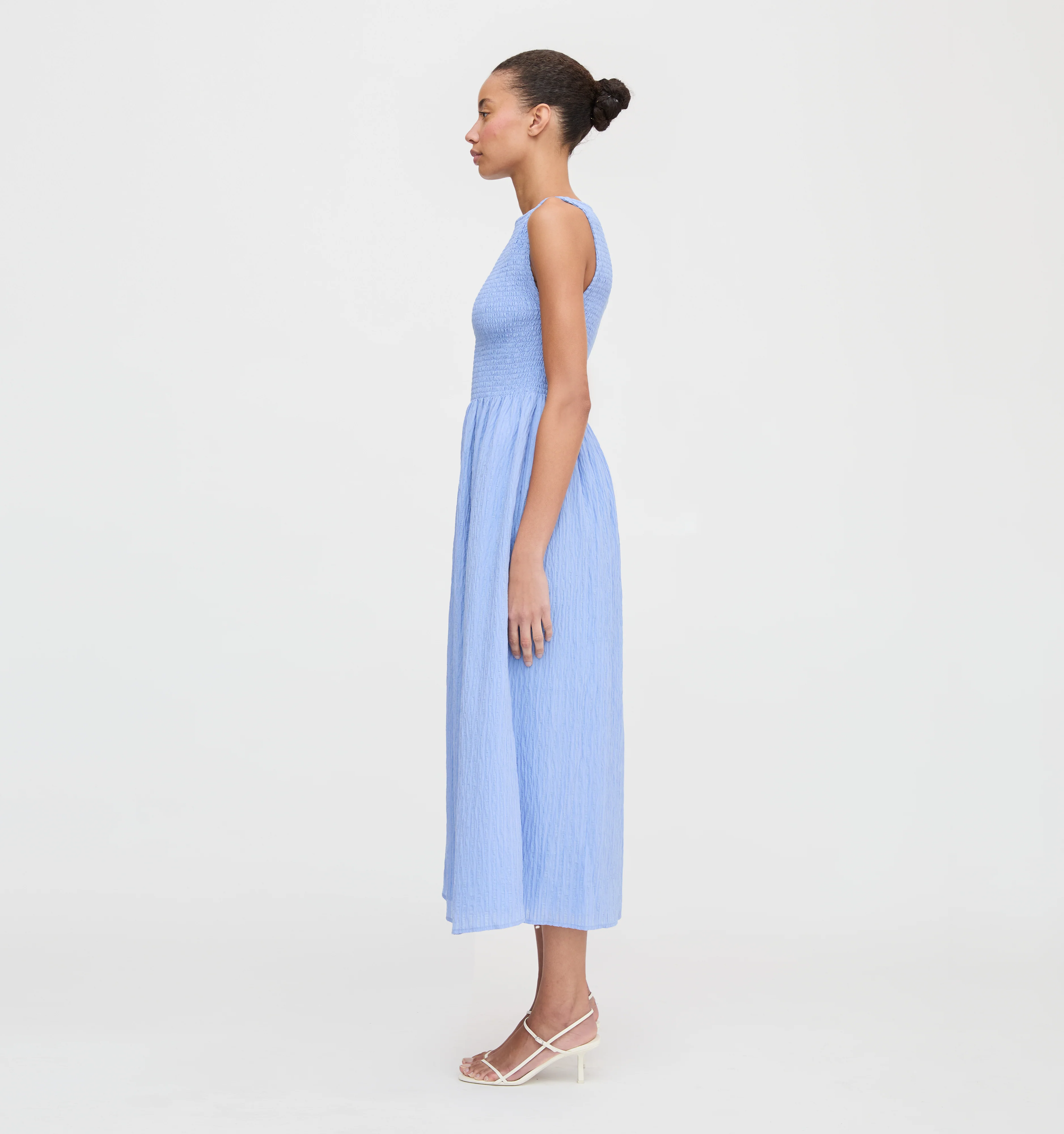 The Cosima Nap Dress - Bluebird Tonal Seersucker - Image 3