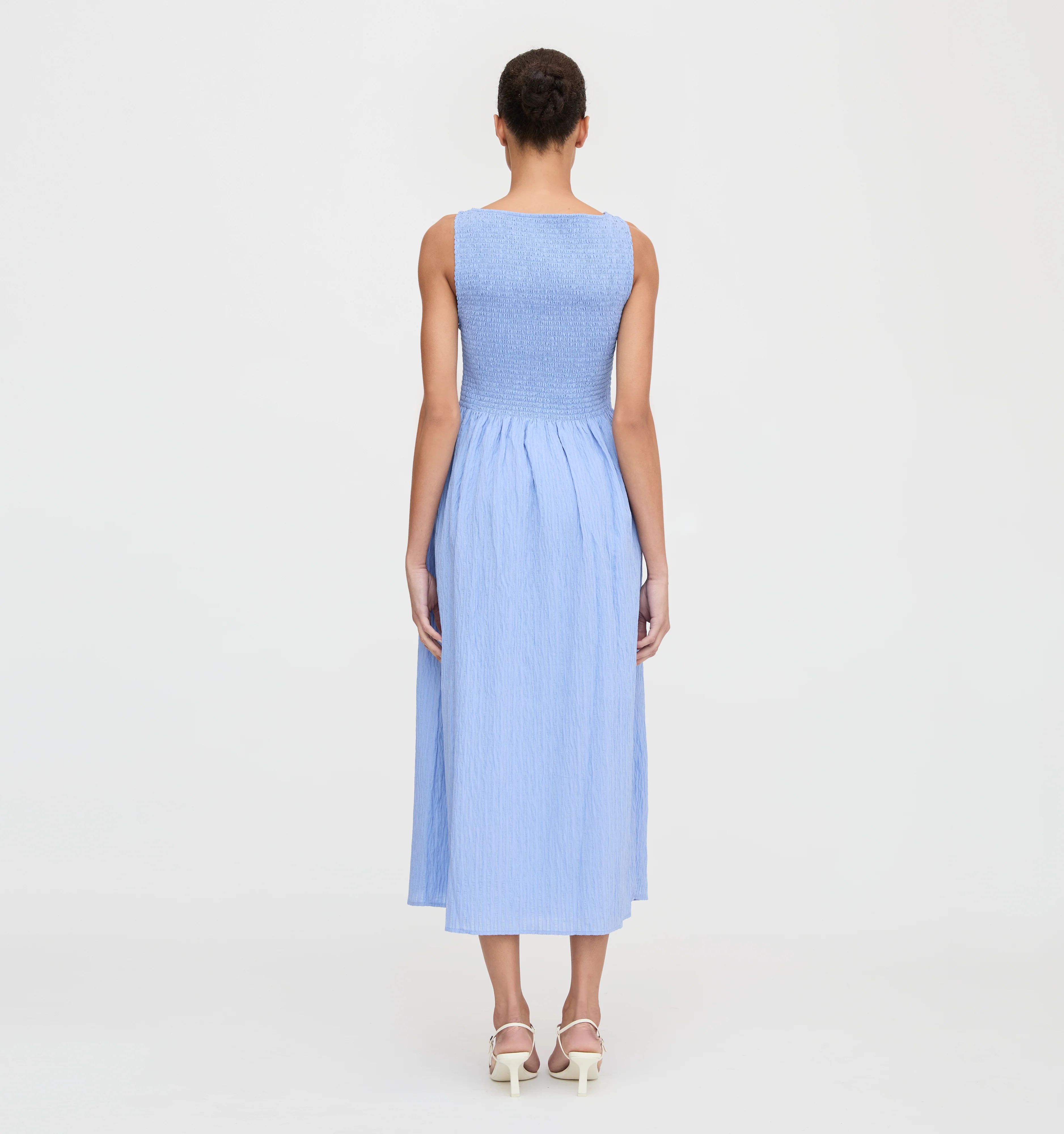 The Cosima Nap Dress - Bluebird Tonal Seersucker - Image 4
