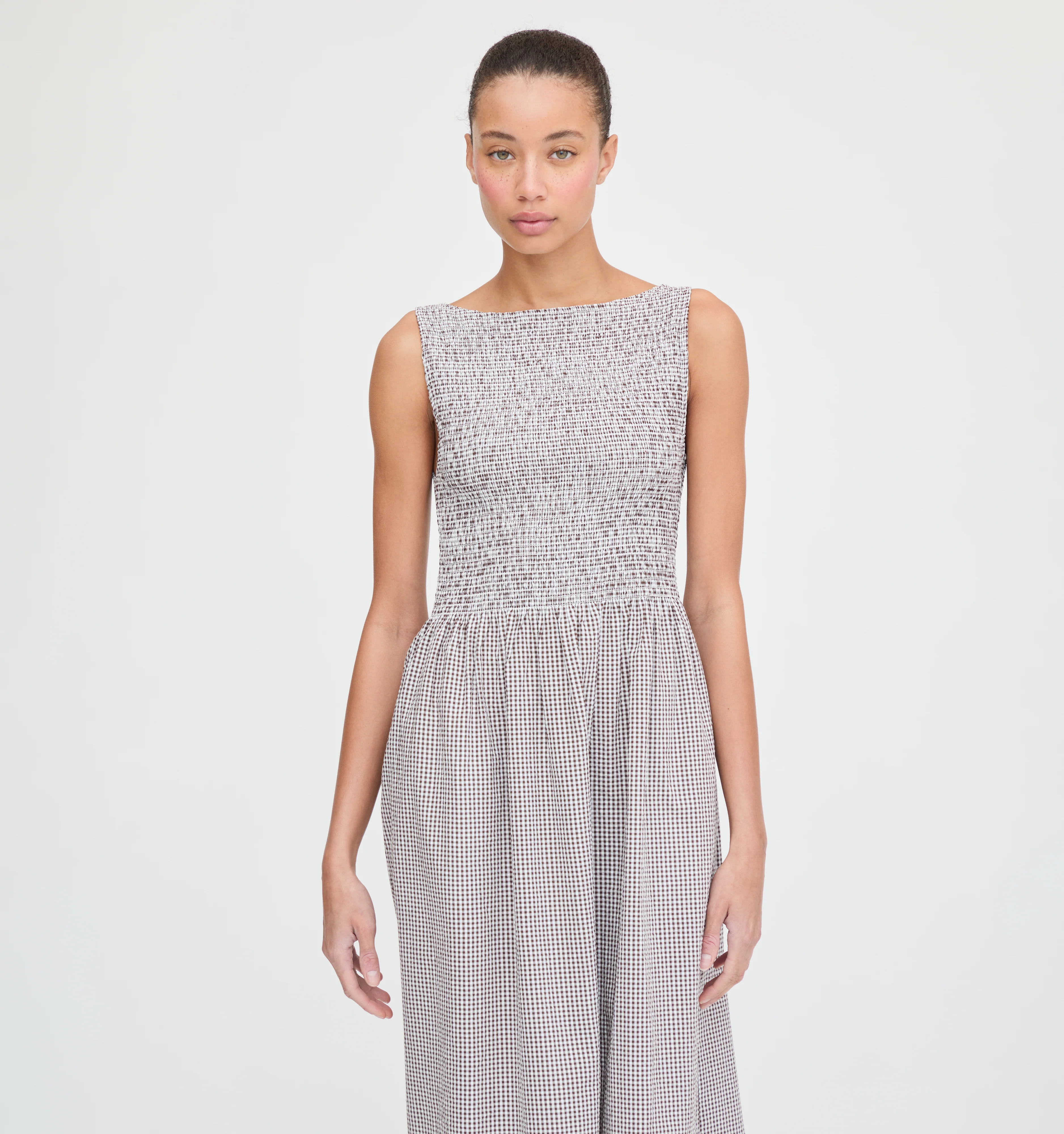The Cosima Nap Dress - Chocolate Gingham - Image 4