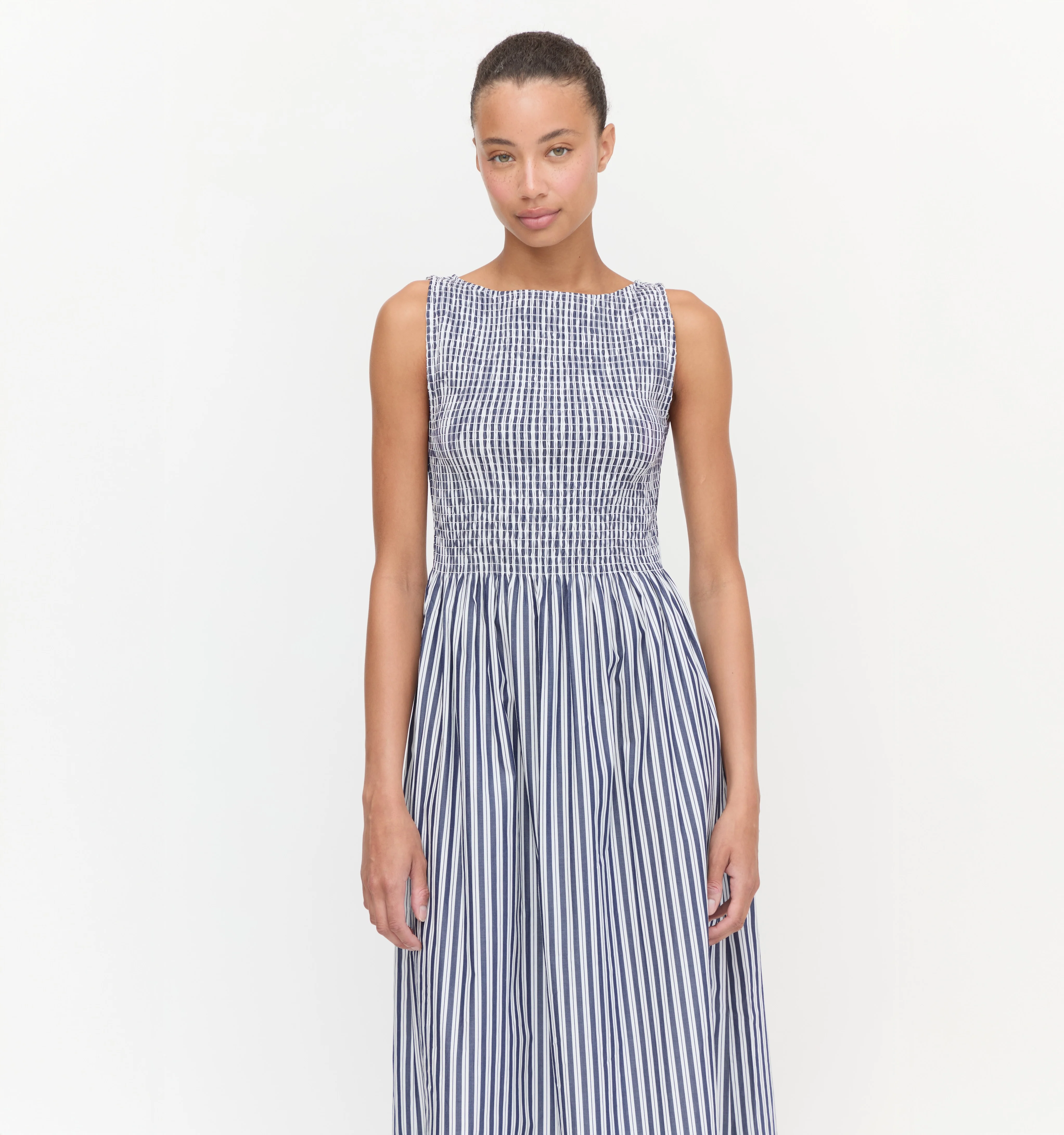 The Cosima Nap Dress - Navy Stripe - Image 4