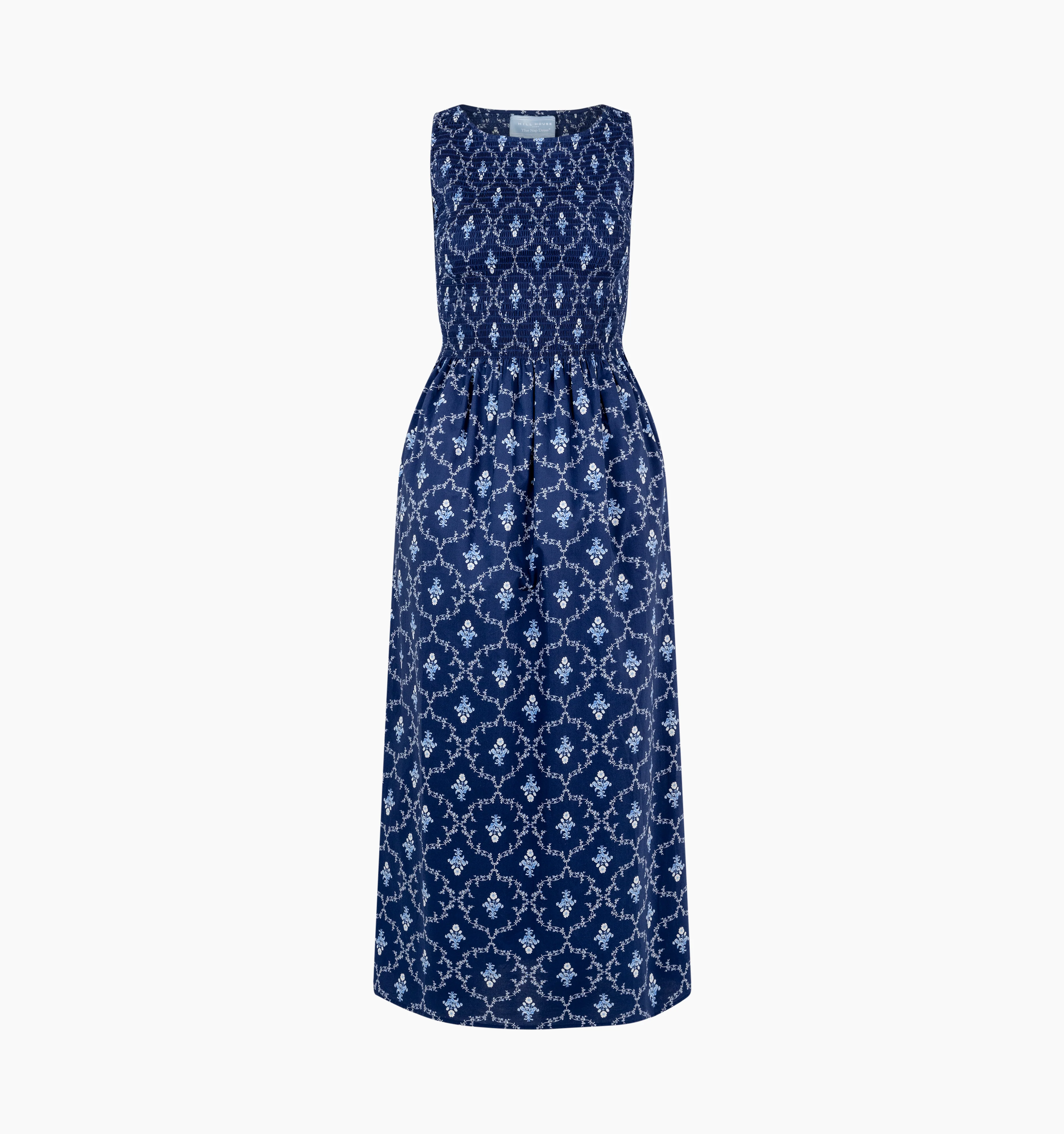 The Cosima Nap Dress - Navy Trellis - Image 5