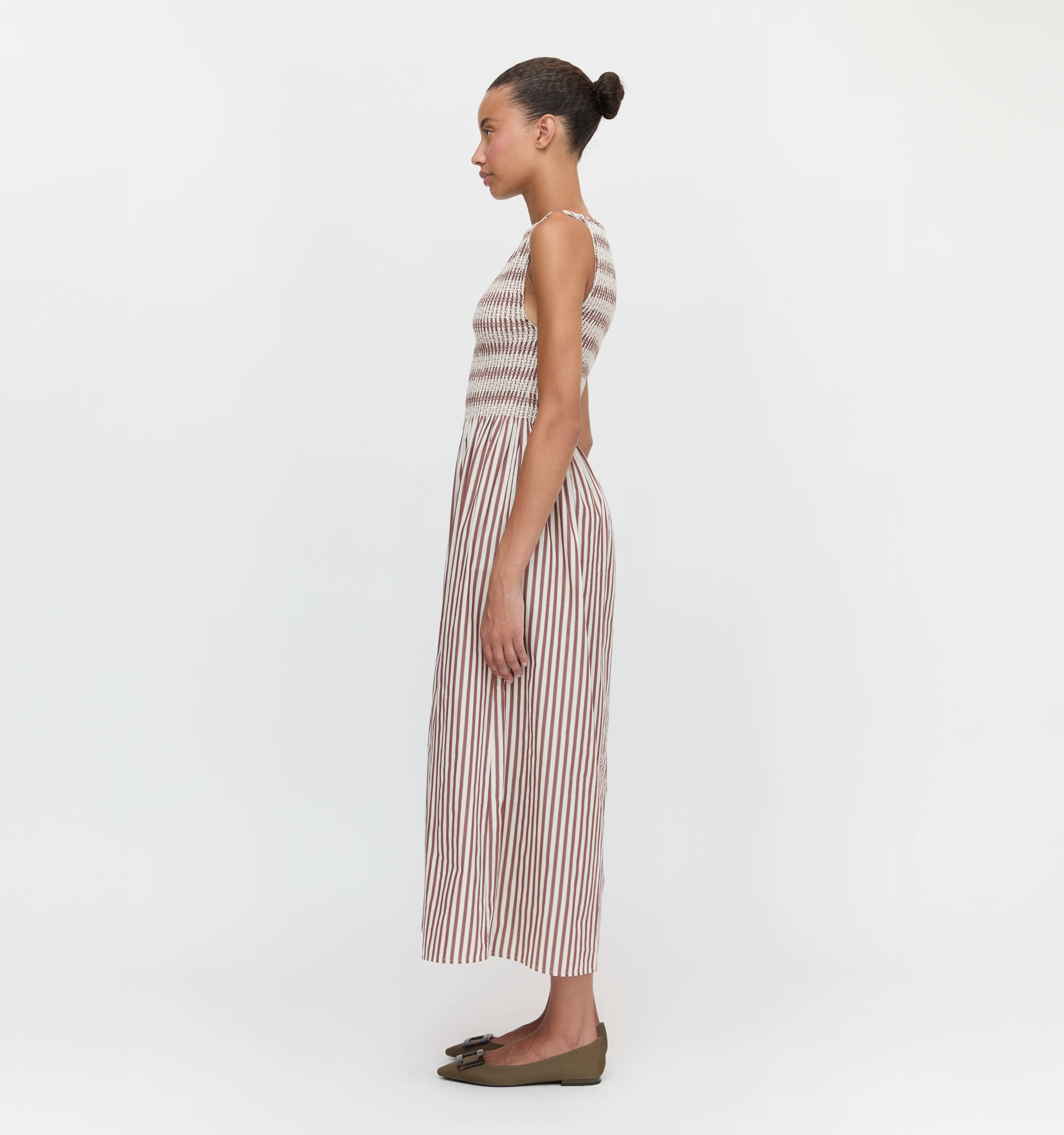 The Cosima Nap Dress - Rust Stripe - Image 3