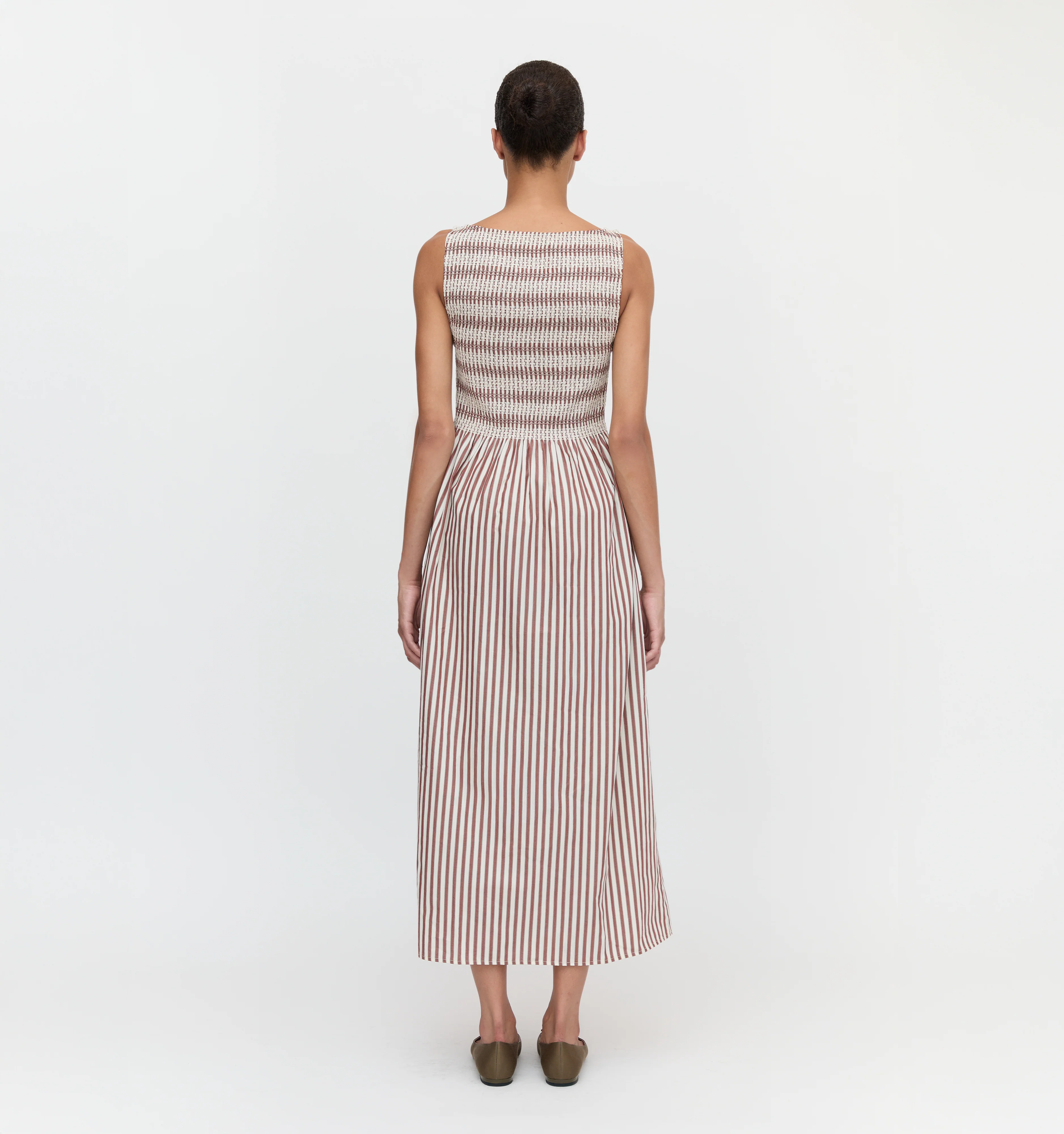 The Cosima Nap Dress - Rust Stripe - Image 4