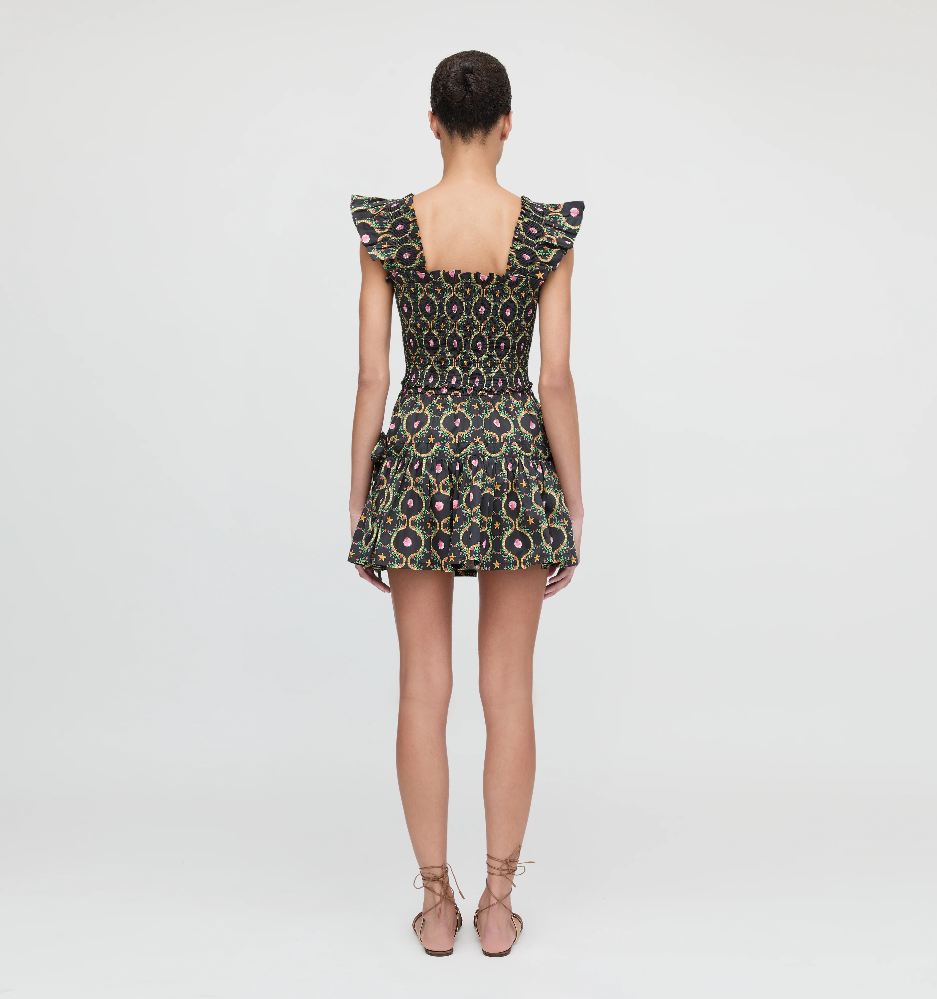 The Cropped Paz Top - Black Cisco Trellis - Image 4
