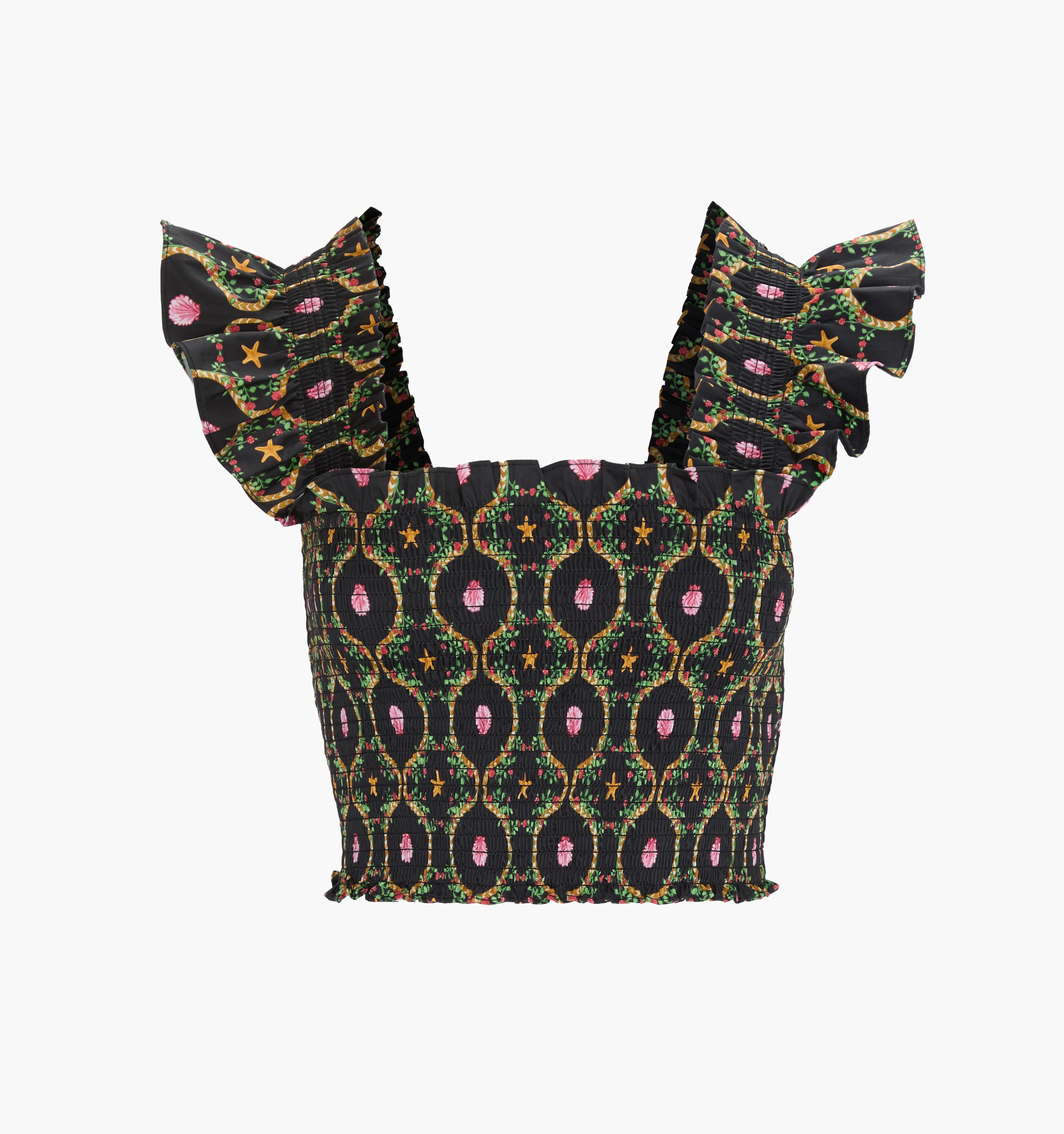 The Cropped Paz Top - Black Cisco Trellis - Image 5