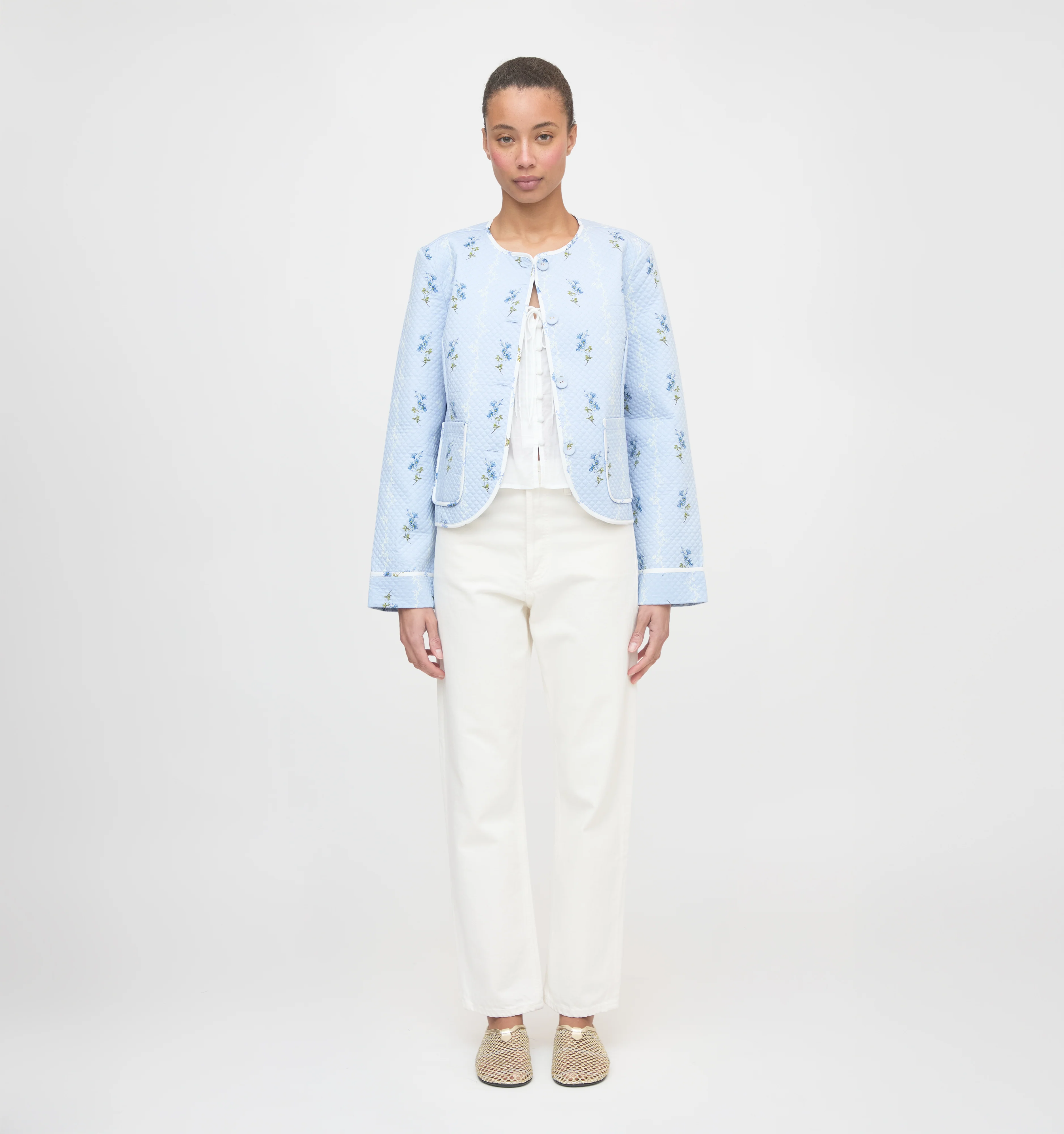 The Cropped Rowan Jacket - Bluebell Waltz - Image 3
