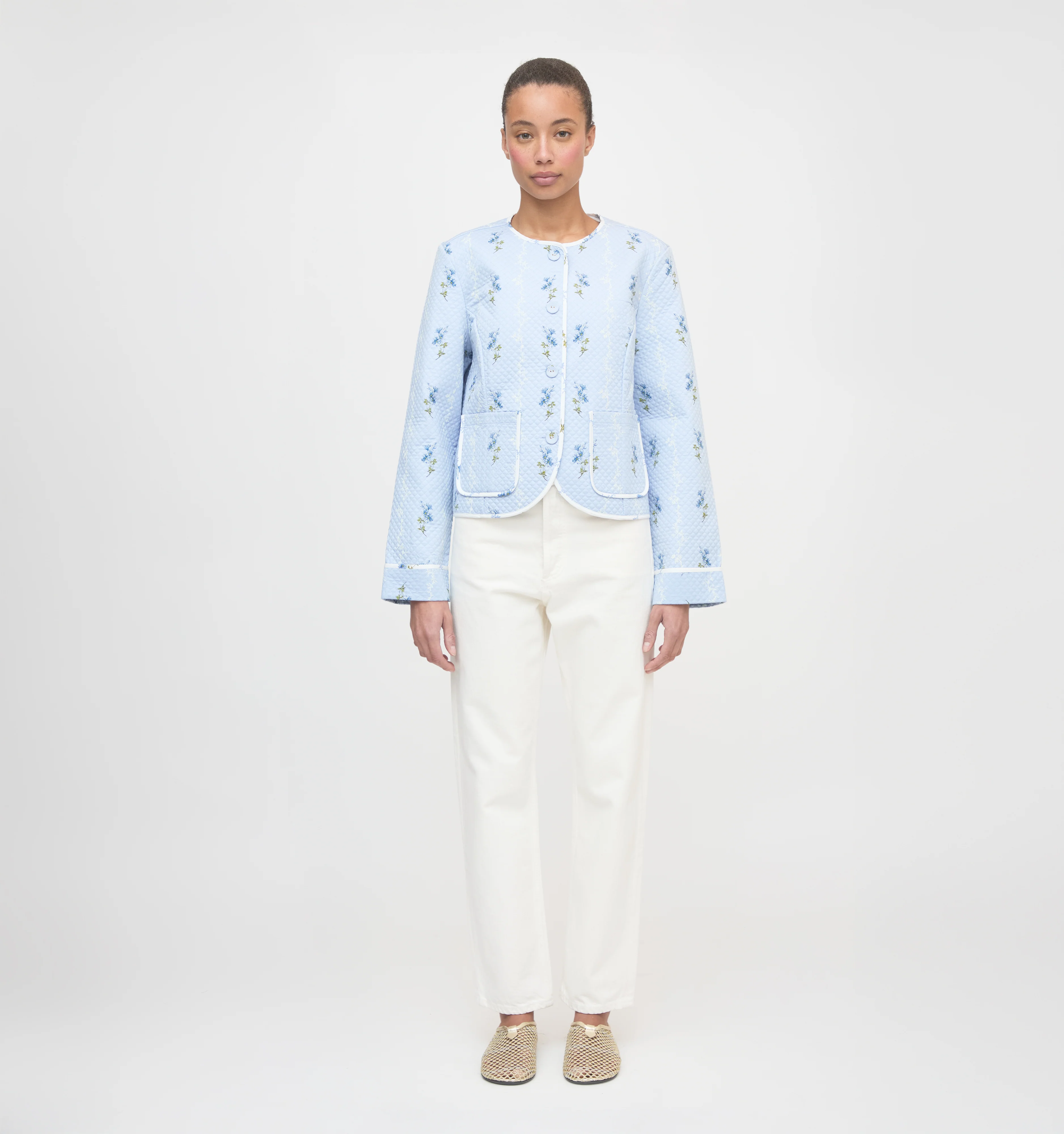 The Cropped Rowan Jacket - Bluebell Waltz - Image 5