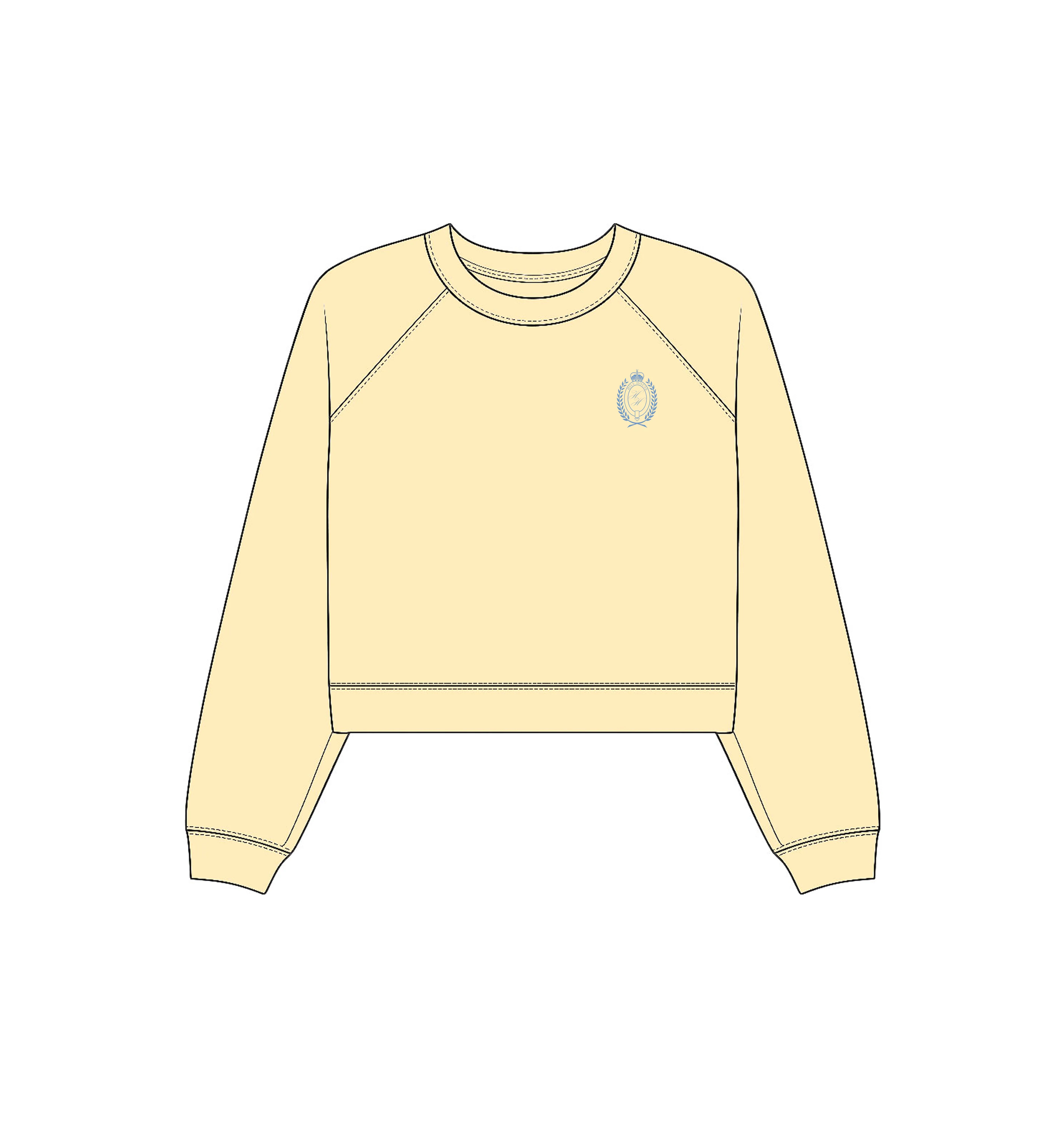 The Cropped Sweatshirt - Butter Yellow - Image 6