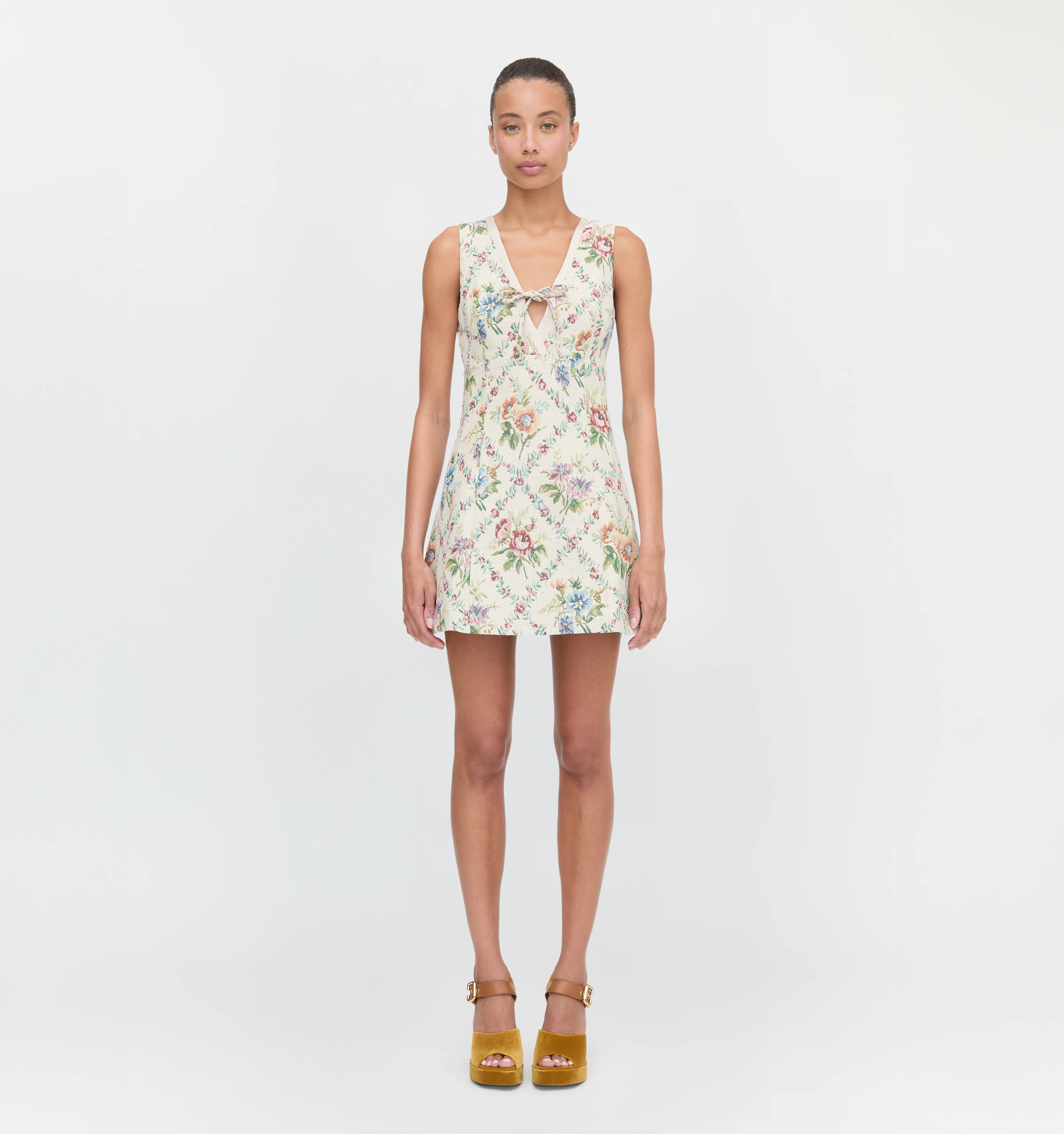 The Daria Dress - Tapestry Trellis Brocade