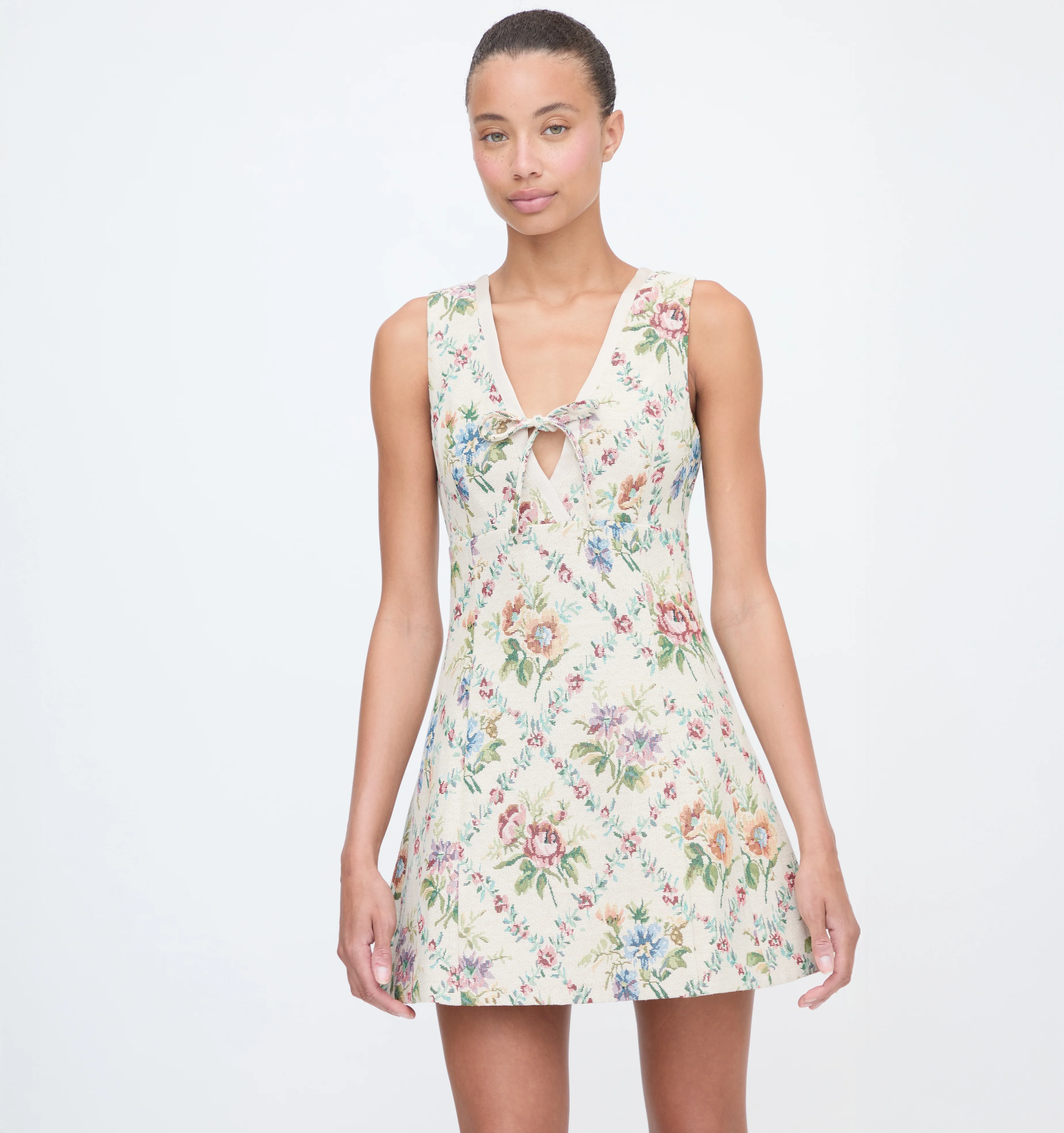 The Daria Dress - Tapestry Trellis Brocade - Image 2