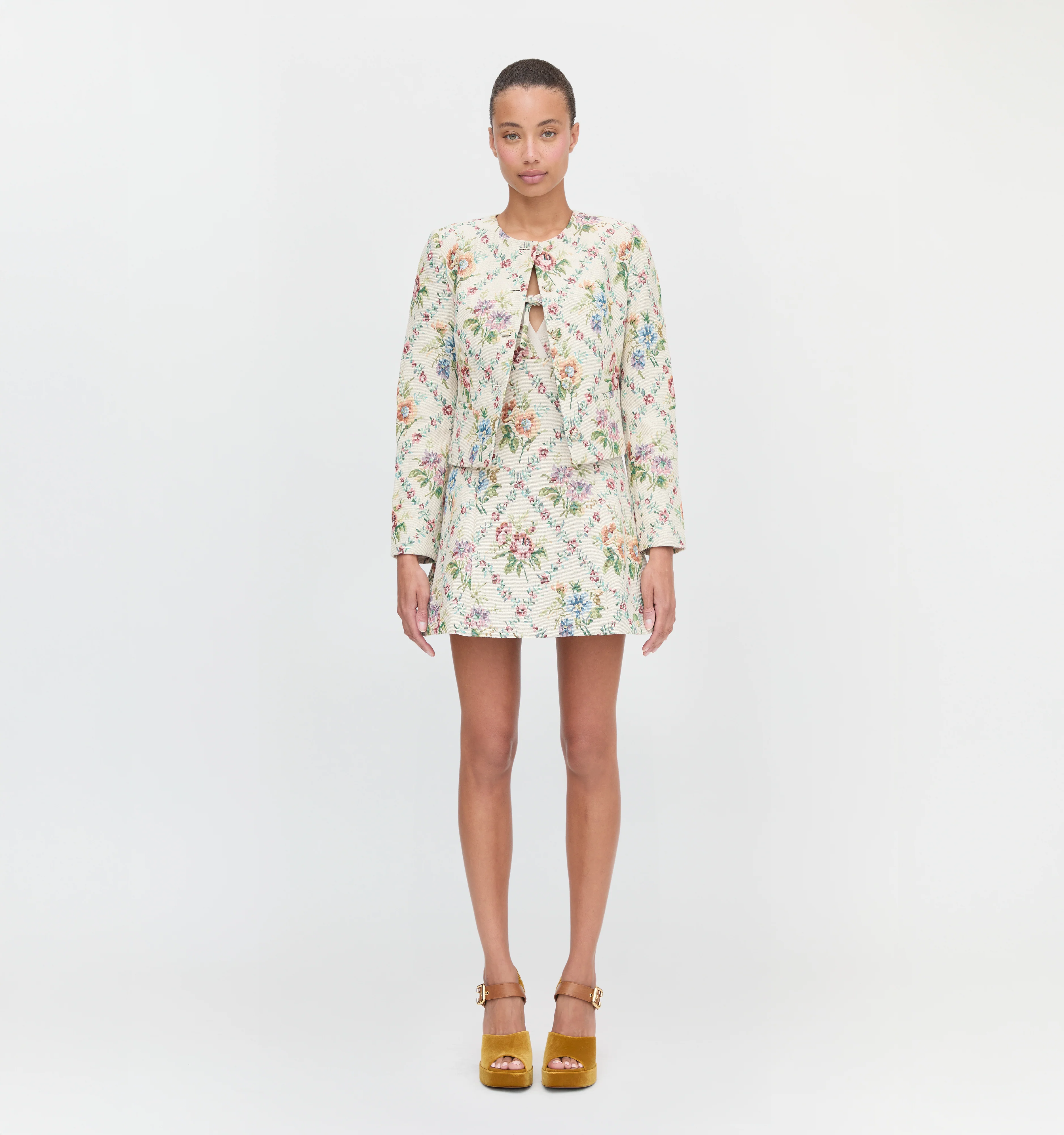The Daria Dress - Tapestry Trellis Brocade - Image 6
