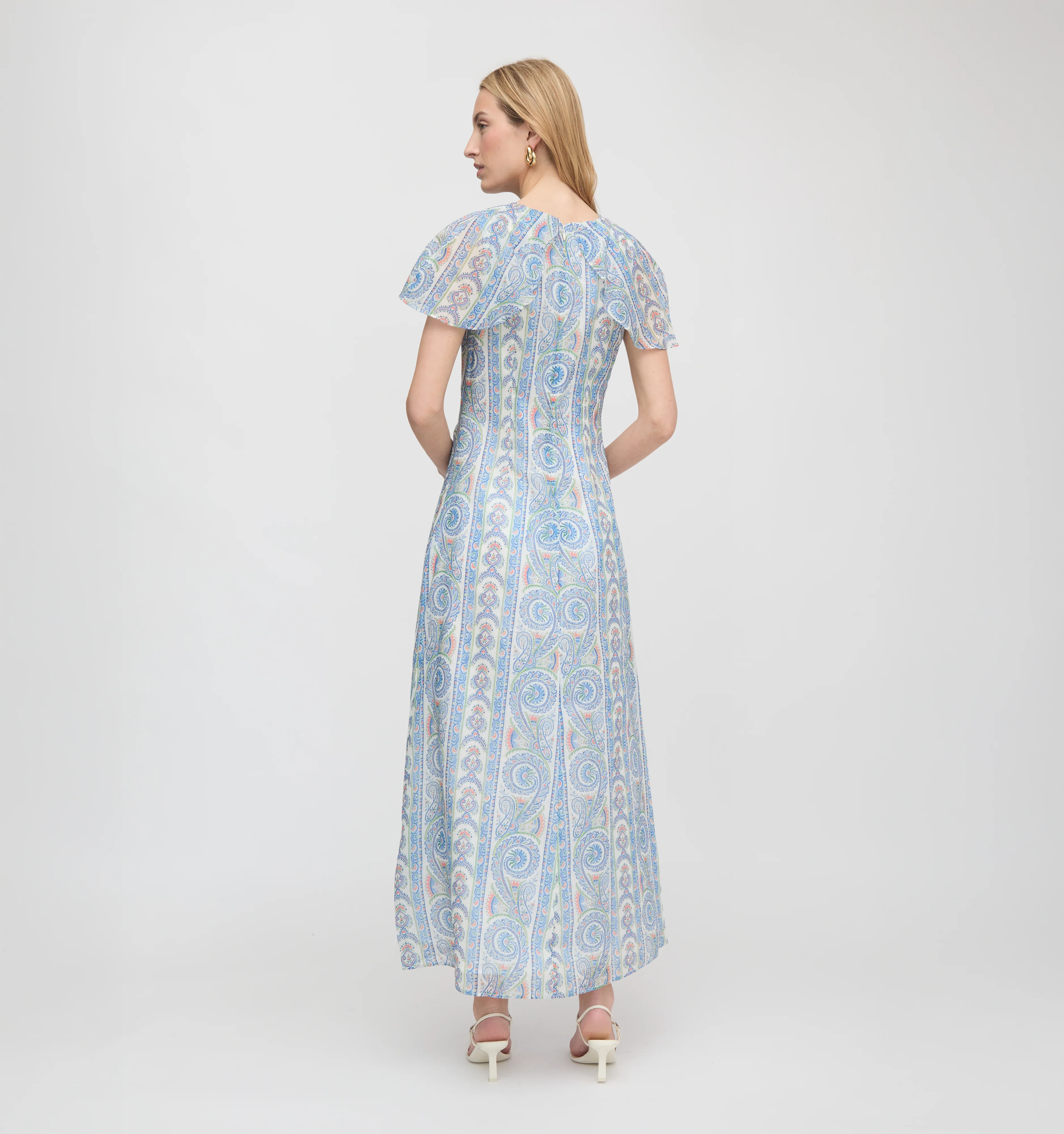 The Davina Dress - Blue Corsica Paisley - Image 3