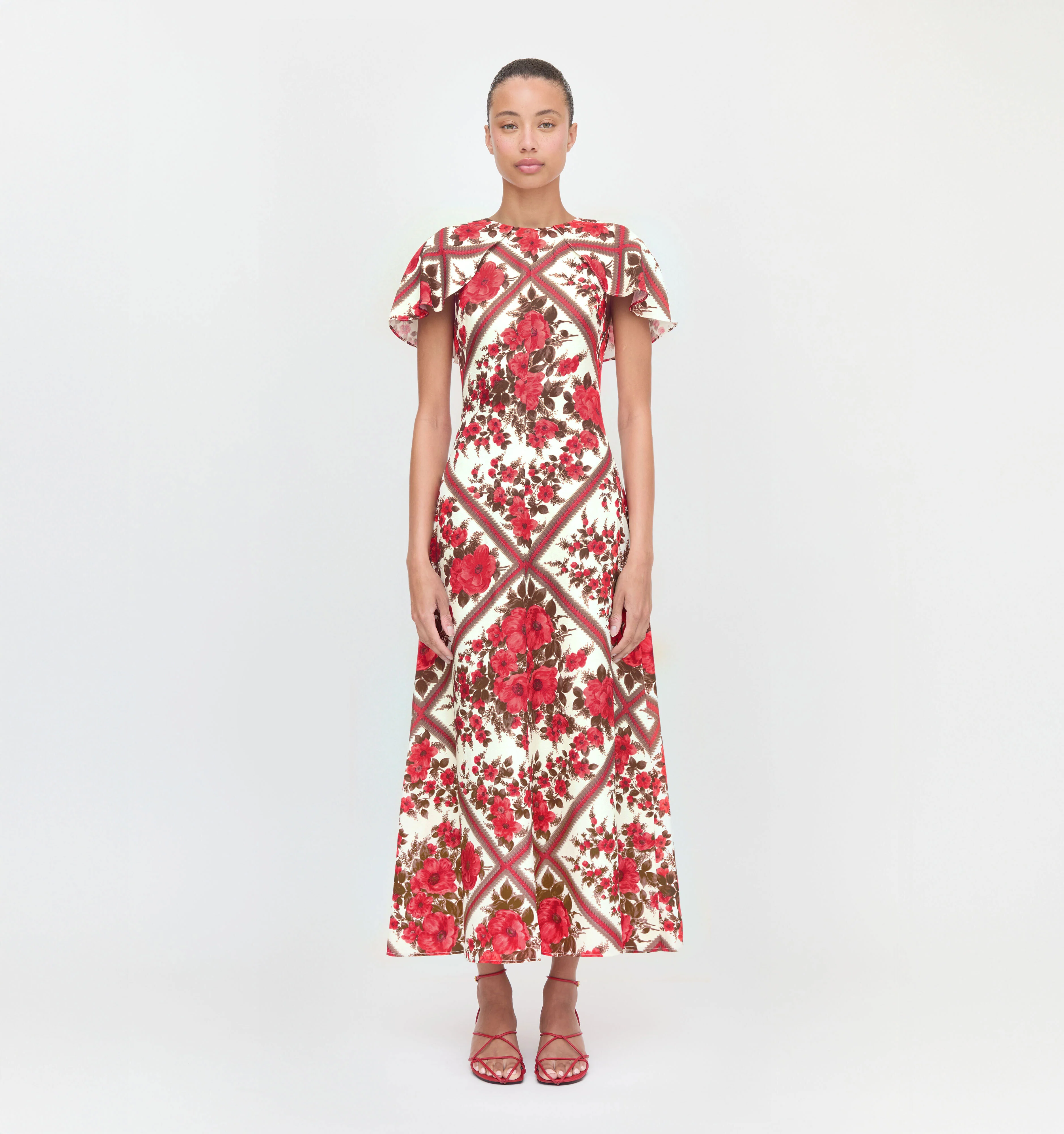 The Davina Dress - Red Diamond Rose - Image 2