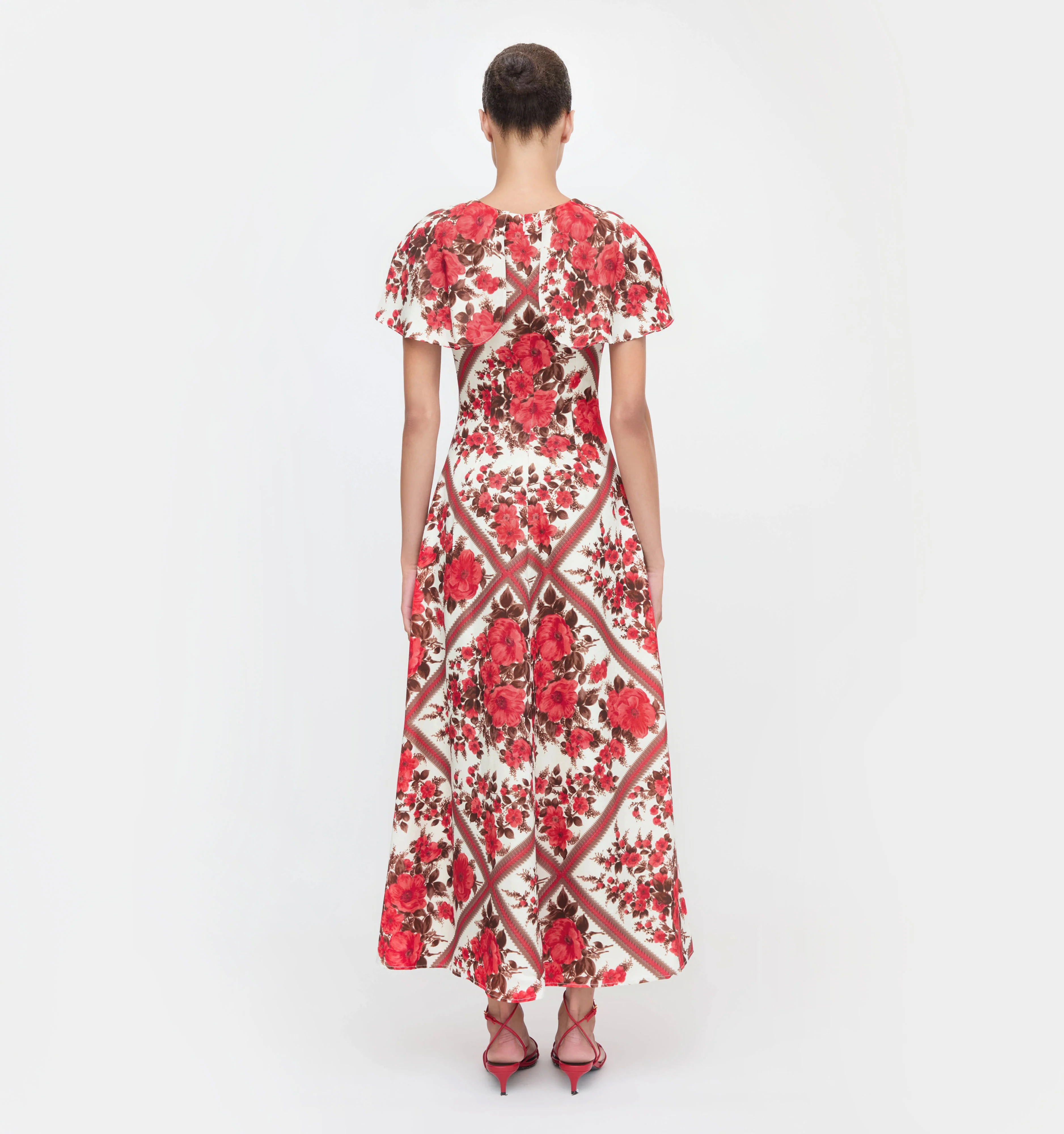 The Davina Dress - Red Diamond Rose - Image 3