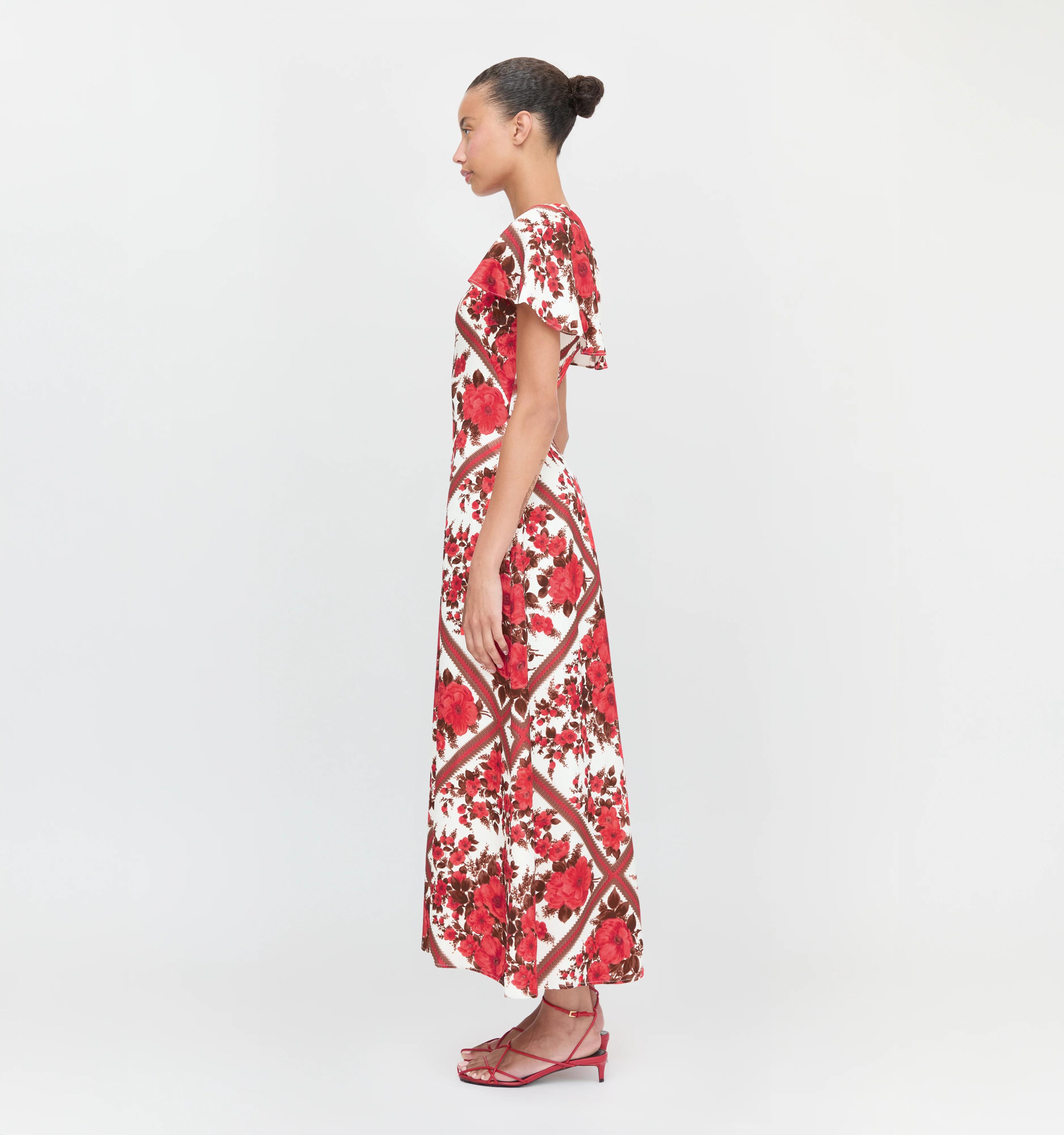 The Davina Dress - Red Diamond Rose - Image 4