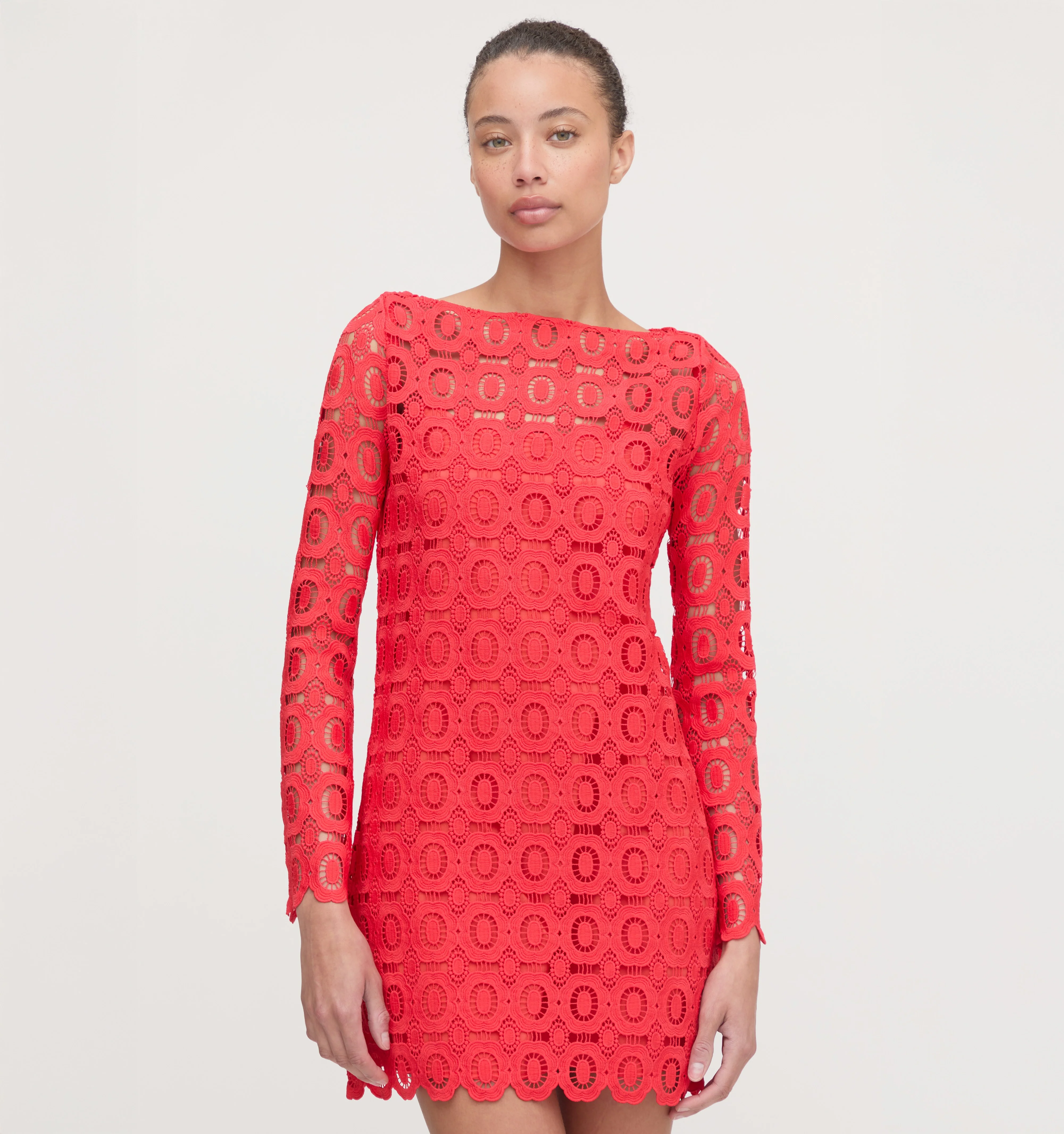 The Eliza Mini Dress - Poppy Lace - Image 3