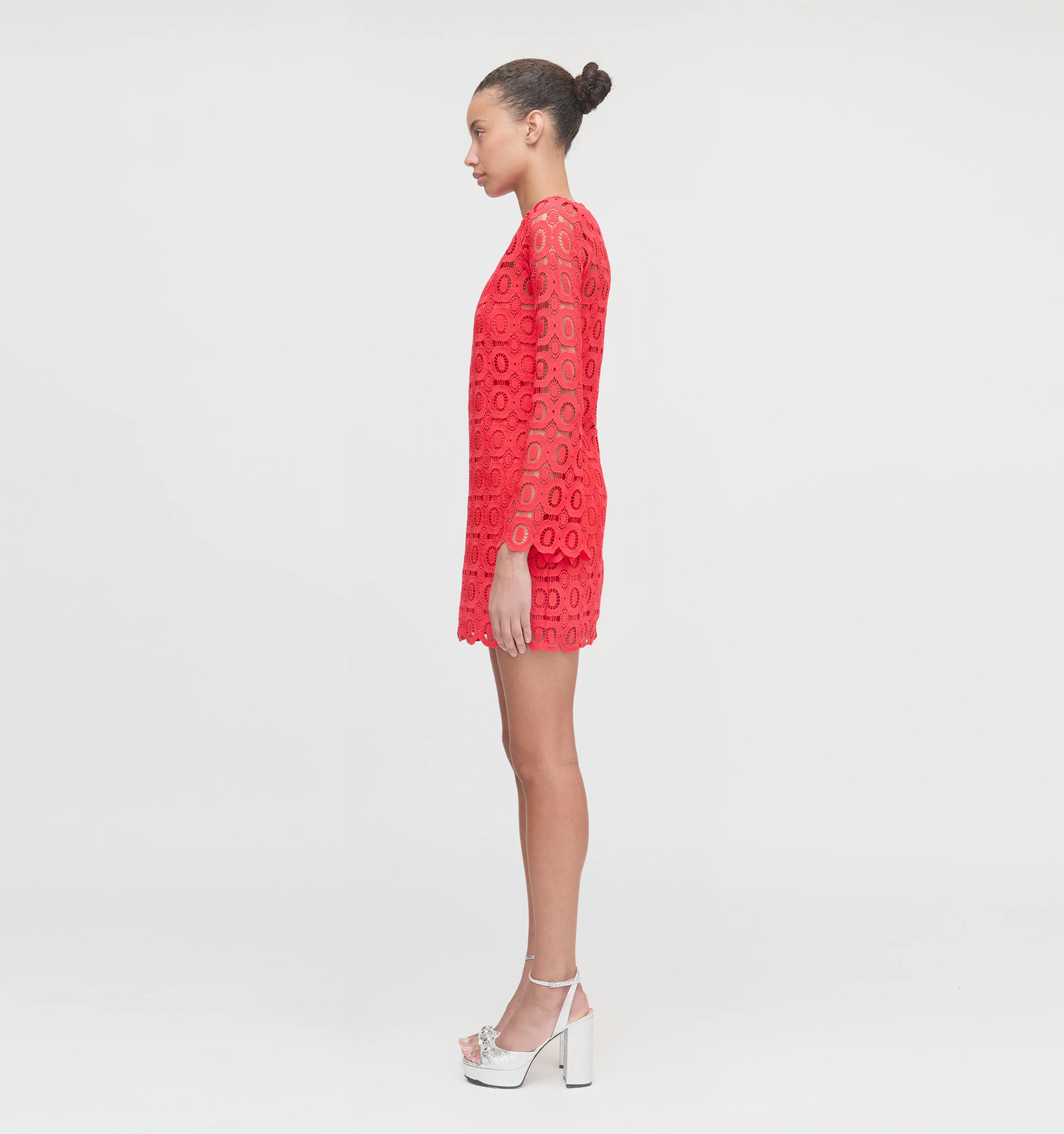 The Eliza Mini Dress - Poppy Lace - Image 4