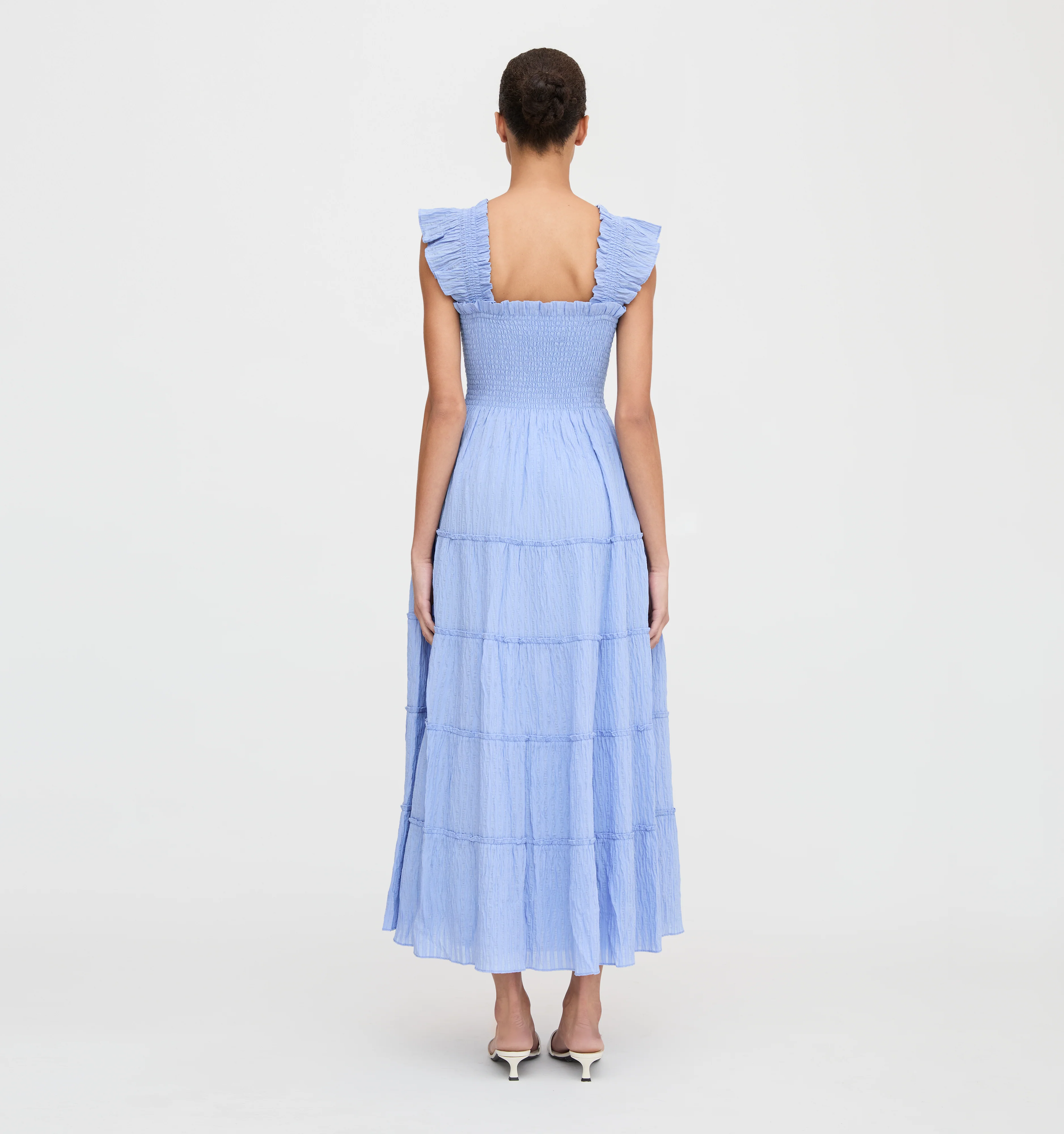 The Ellie Maxi Nap Dress - Bluebird Tonal Seersucker - Image 3