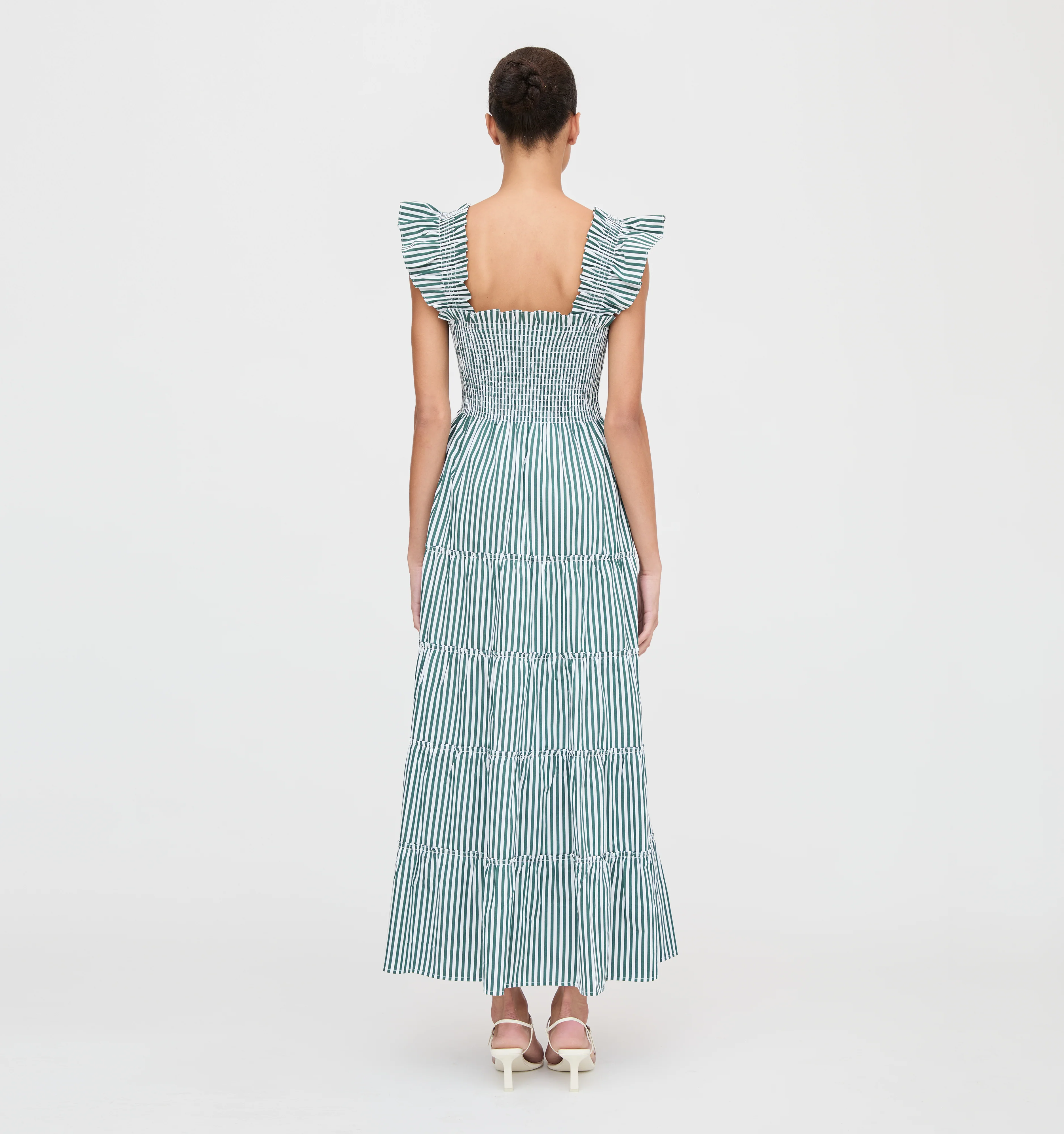 The Ellie Maxi Nap Dress - Green Stripe - Image 3