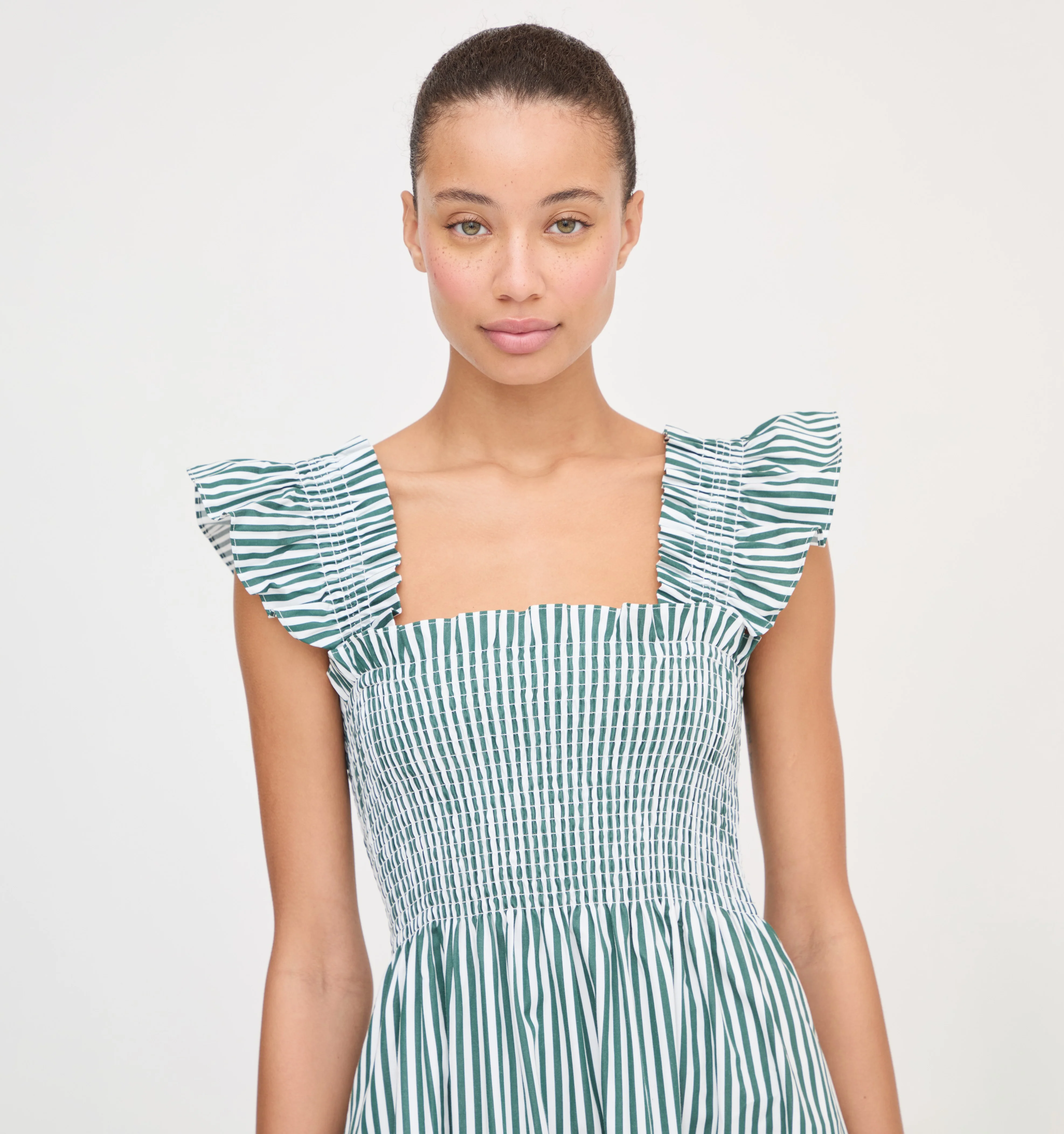 The Ellie Maxi Nap Dress - Green Stripe - Image 4