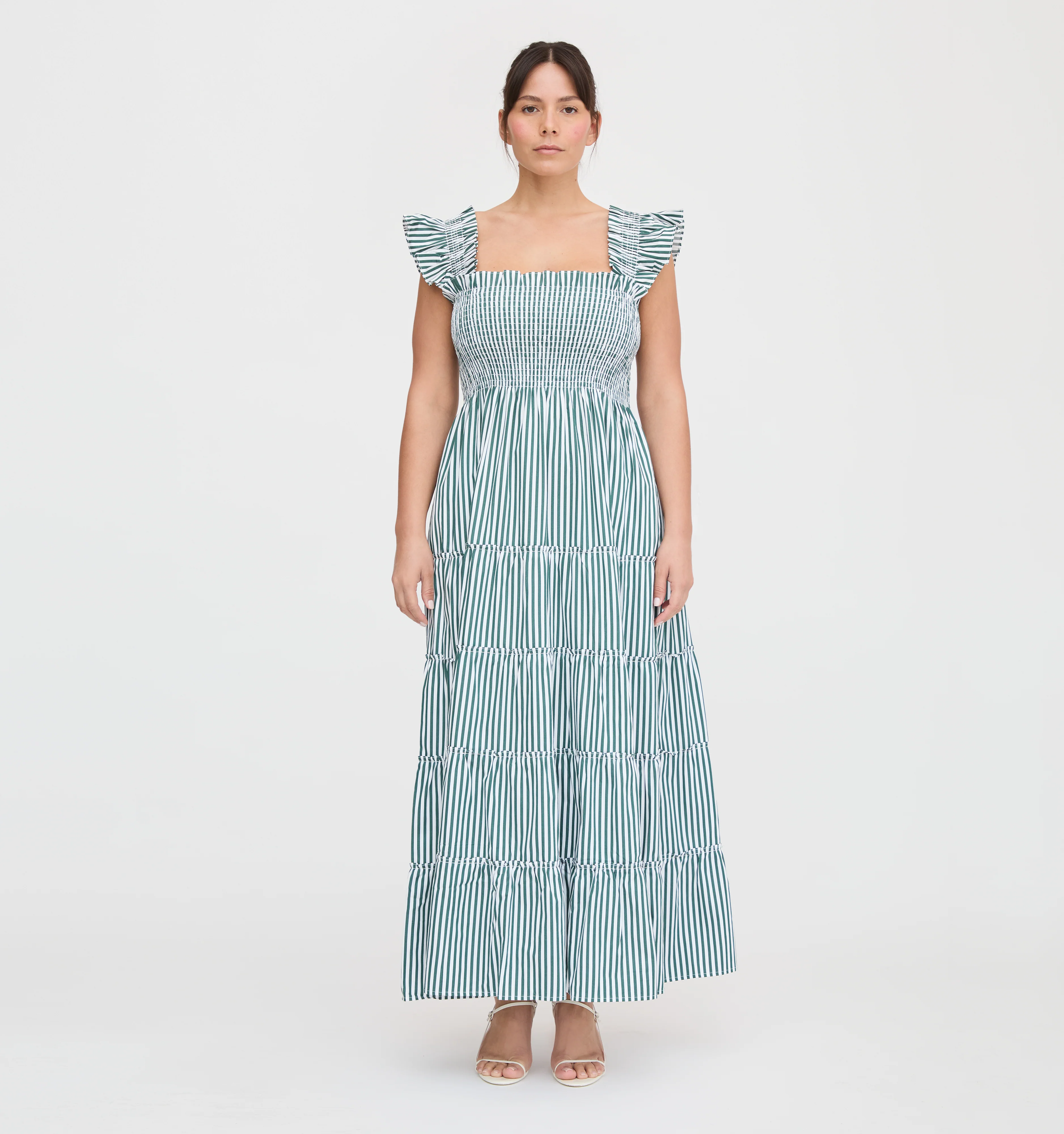 The Ellie Maxi Nap Dress - Green Stripe - Image 5