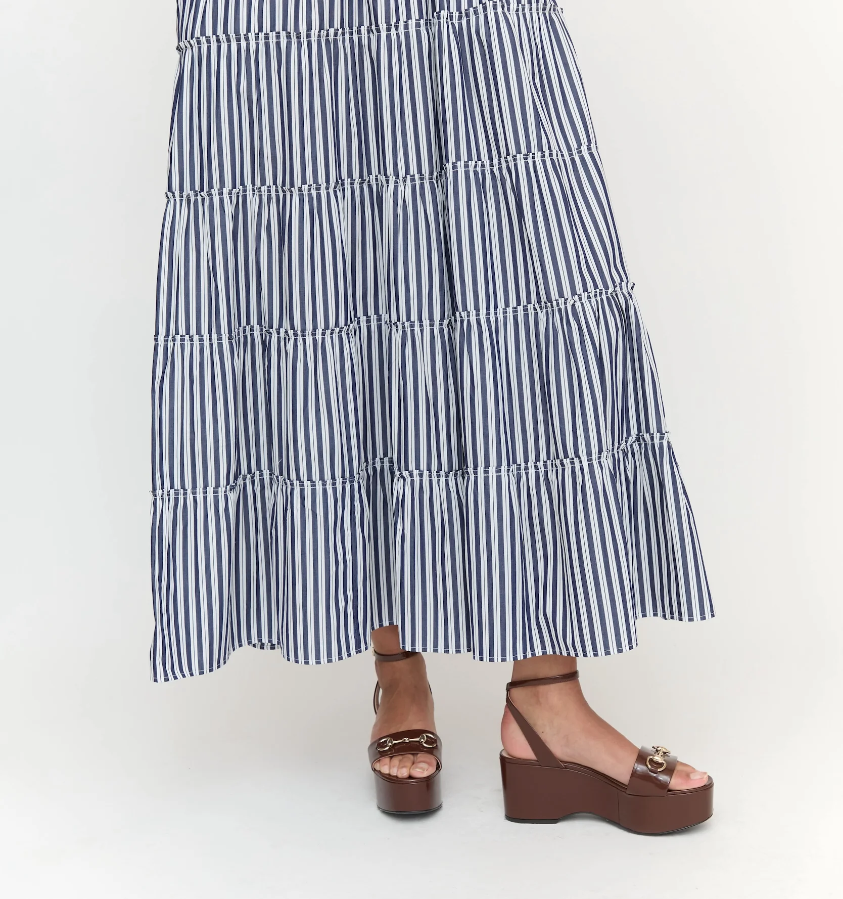 The Ellie Maxi Nap Dress - Navy Stripe - Image 4