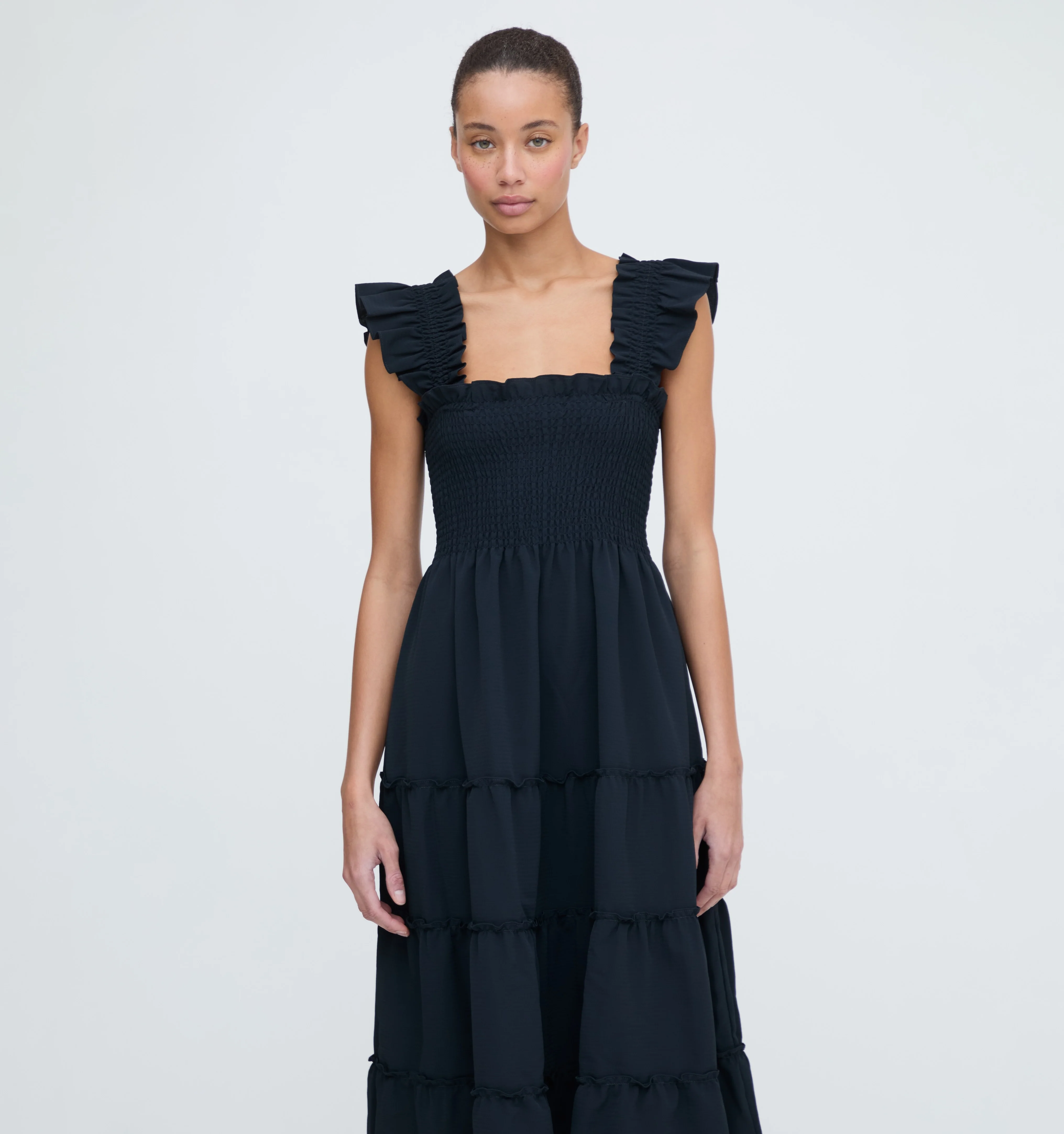 The Ellie Nap Dress - Black Crepe - Image 4