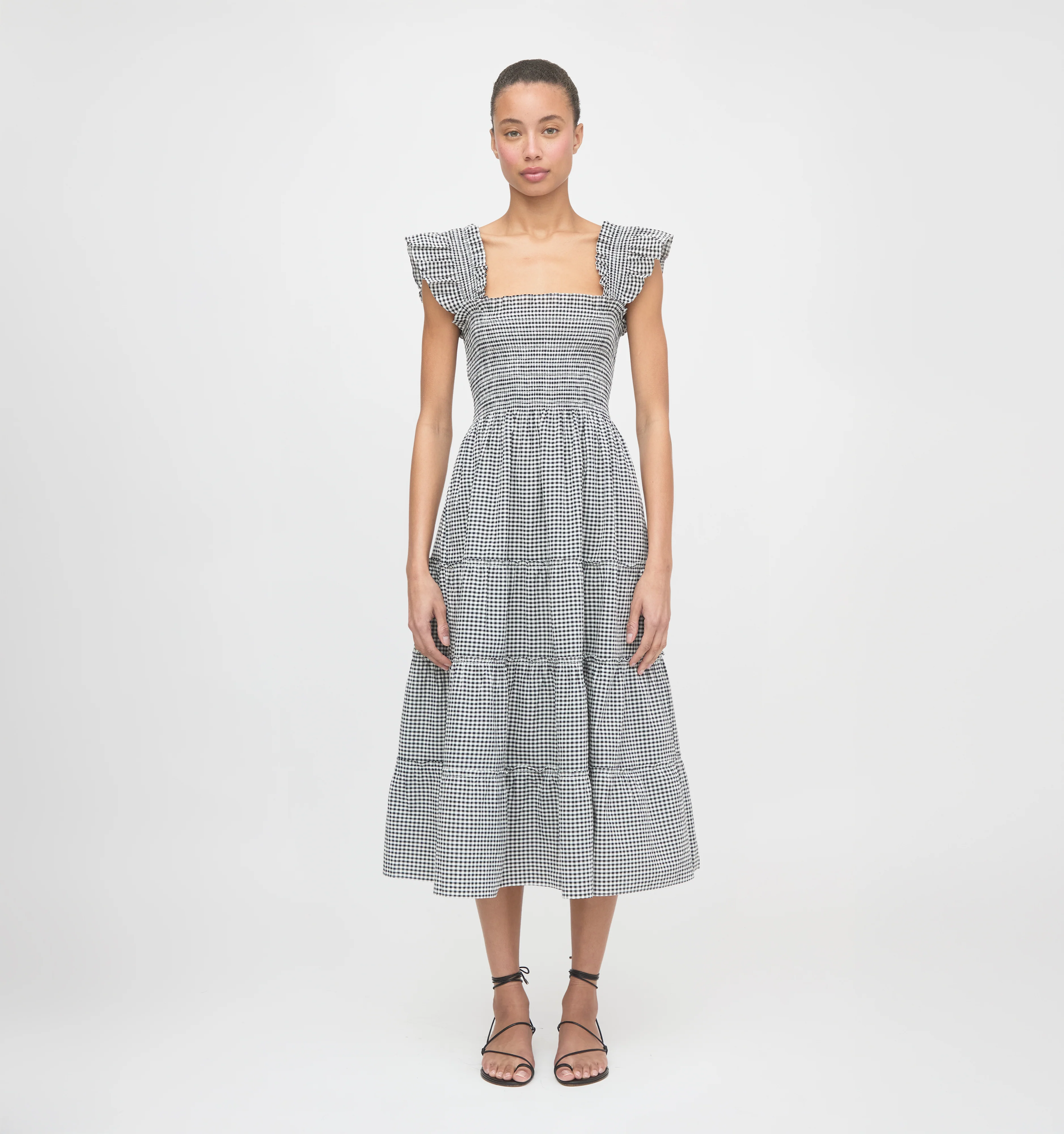 The Ellie Nap Dress - Black/Sand Gingham