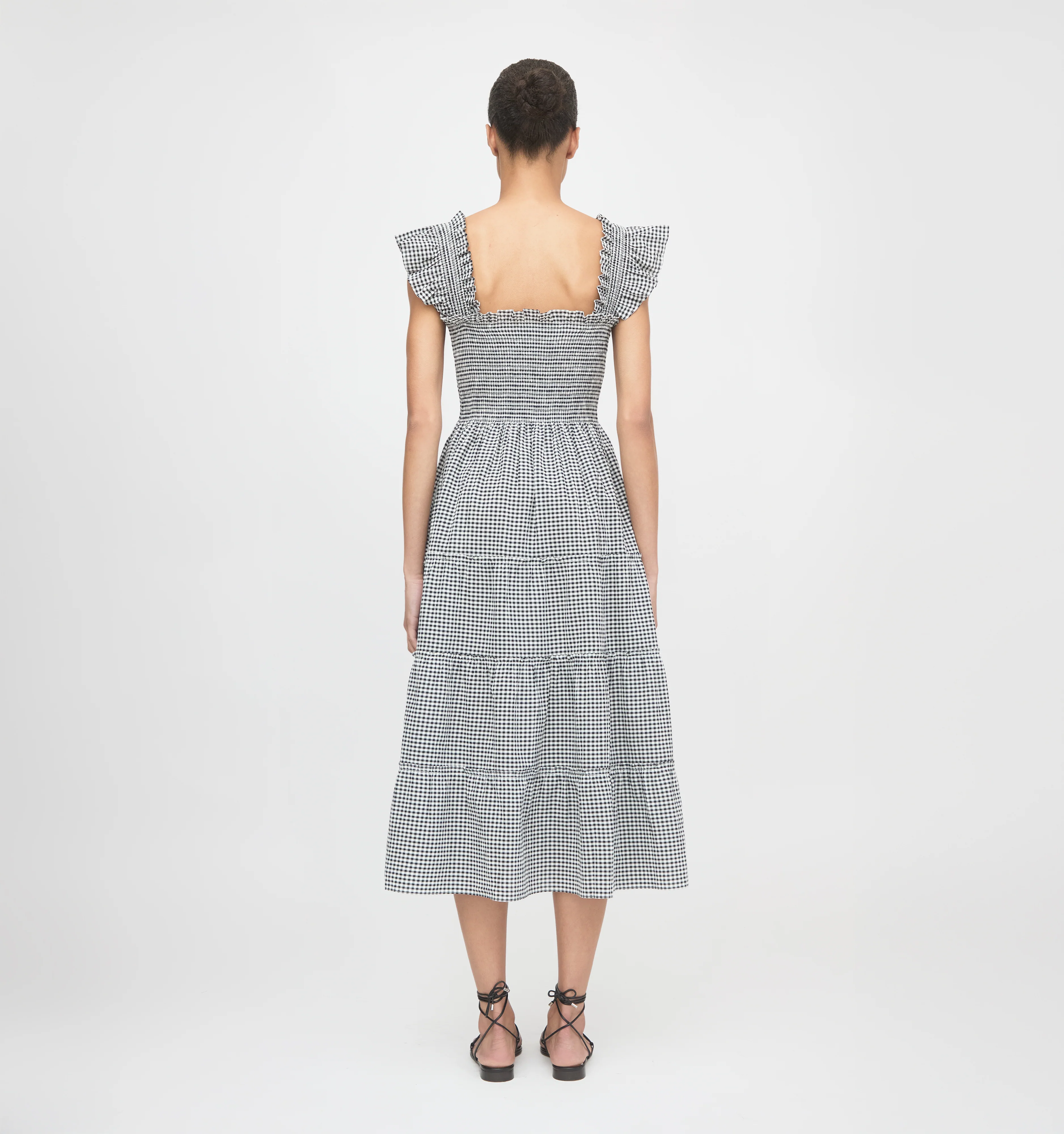 The Ellie Nap Dress - Black/Sand Gingham - Image 4