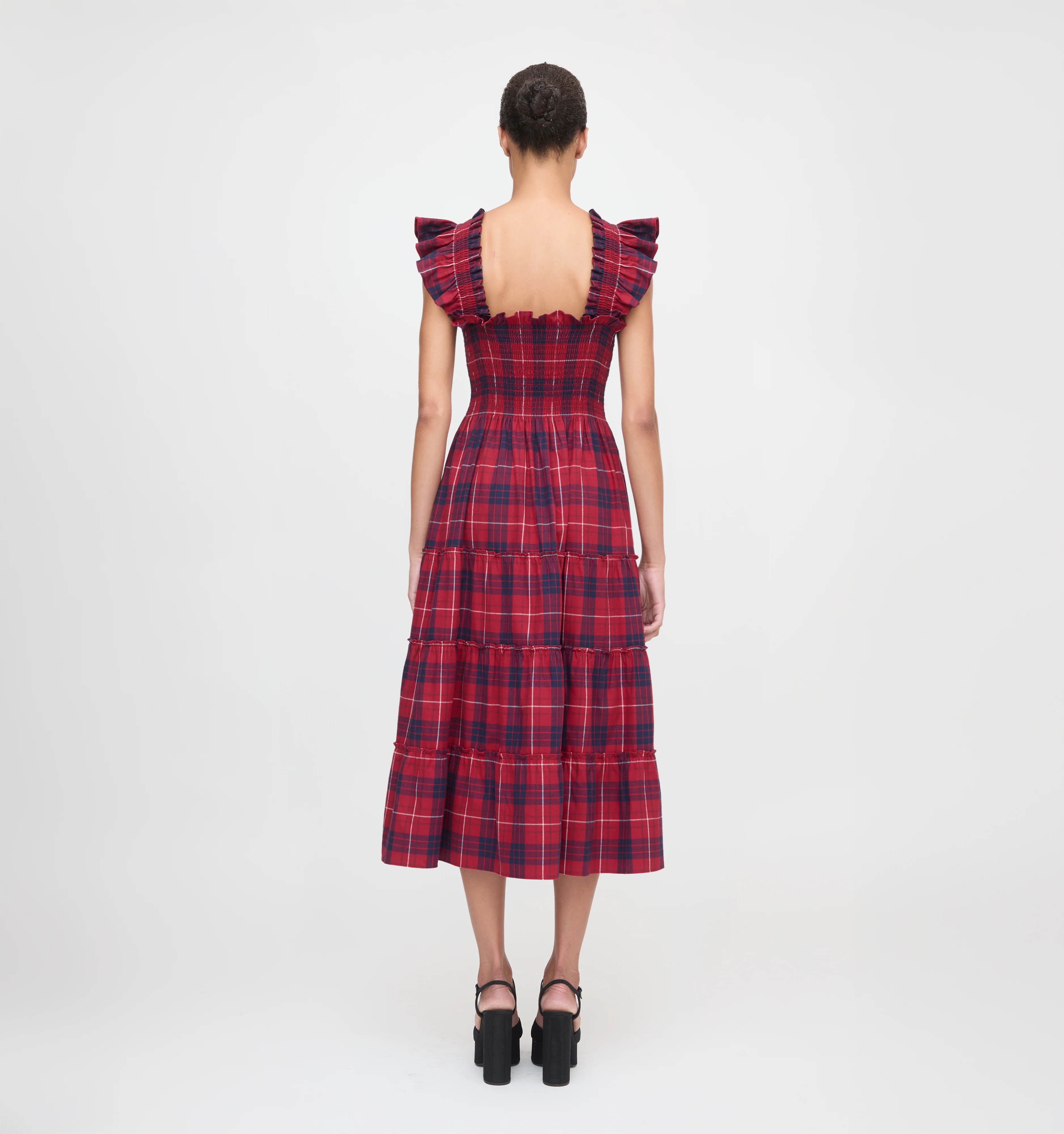 The Ellie Nap Dress - Cherry Tartan - Image 3