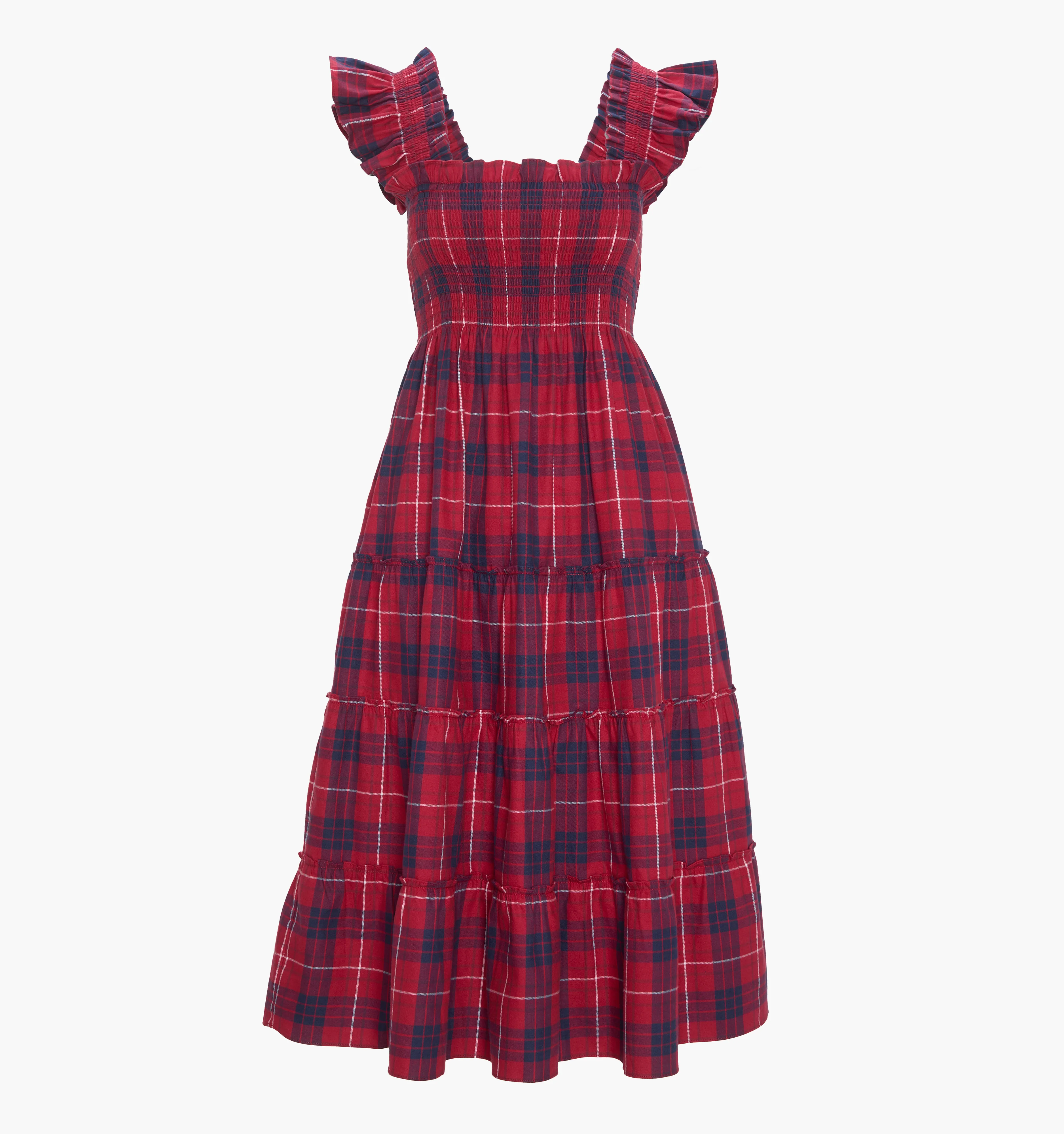 The Ellie Nap Dress - Cherry Tartan - Image 4