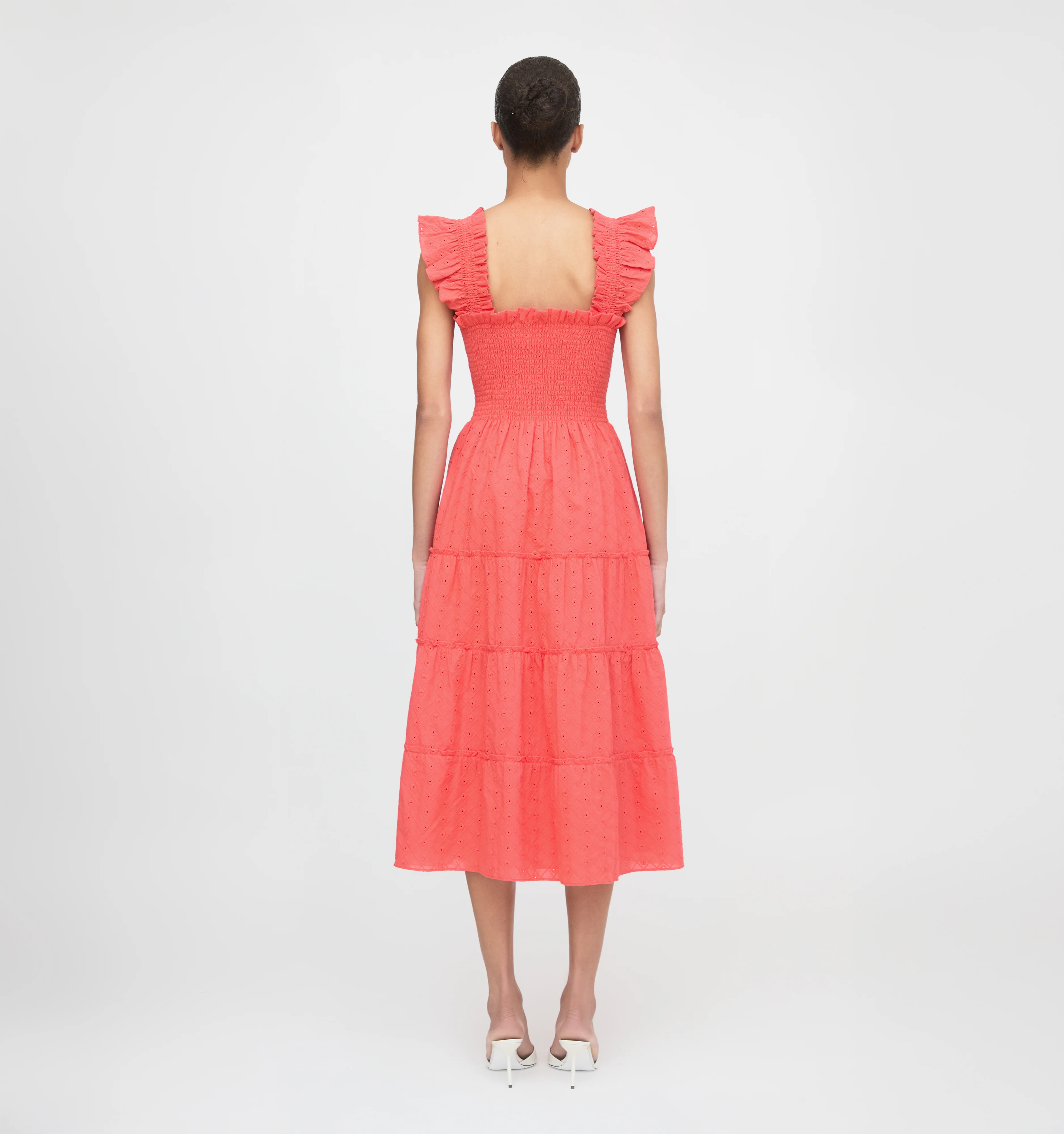 The Ellie Nap Dress - Coral Daisy Broderie - Image 2