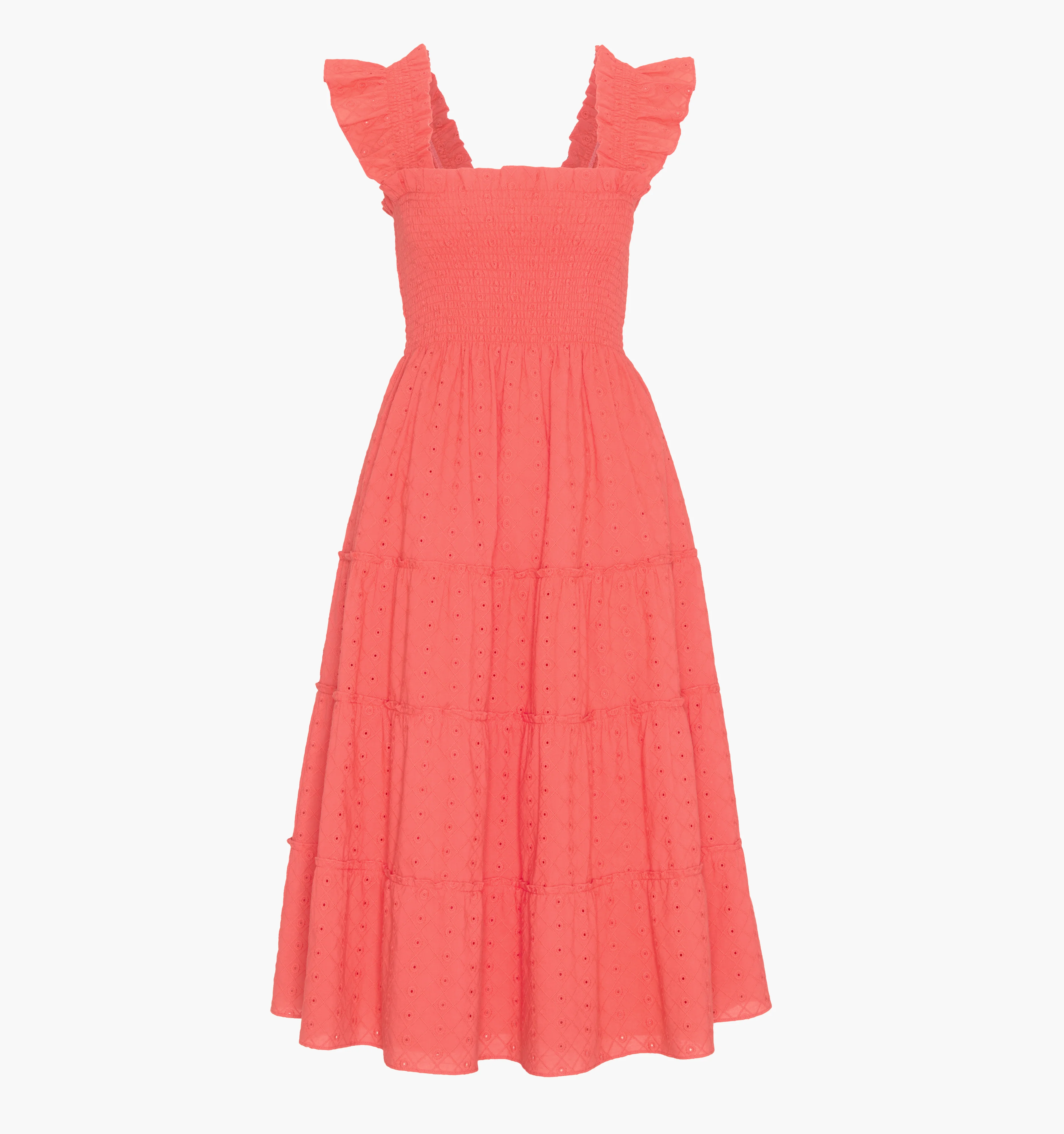 The Ellie Nap Dress - Coral Daisy Broderie - Image 5