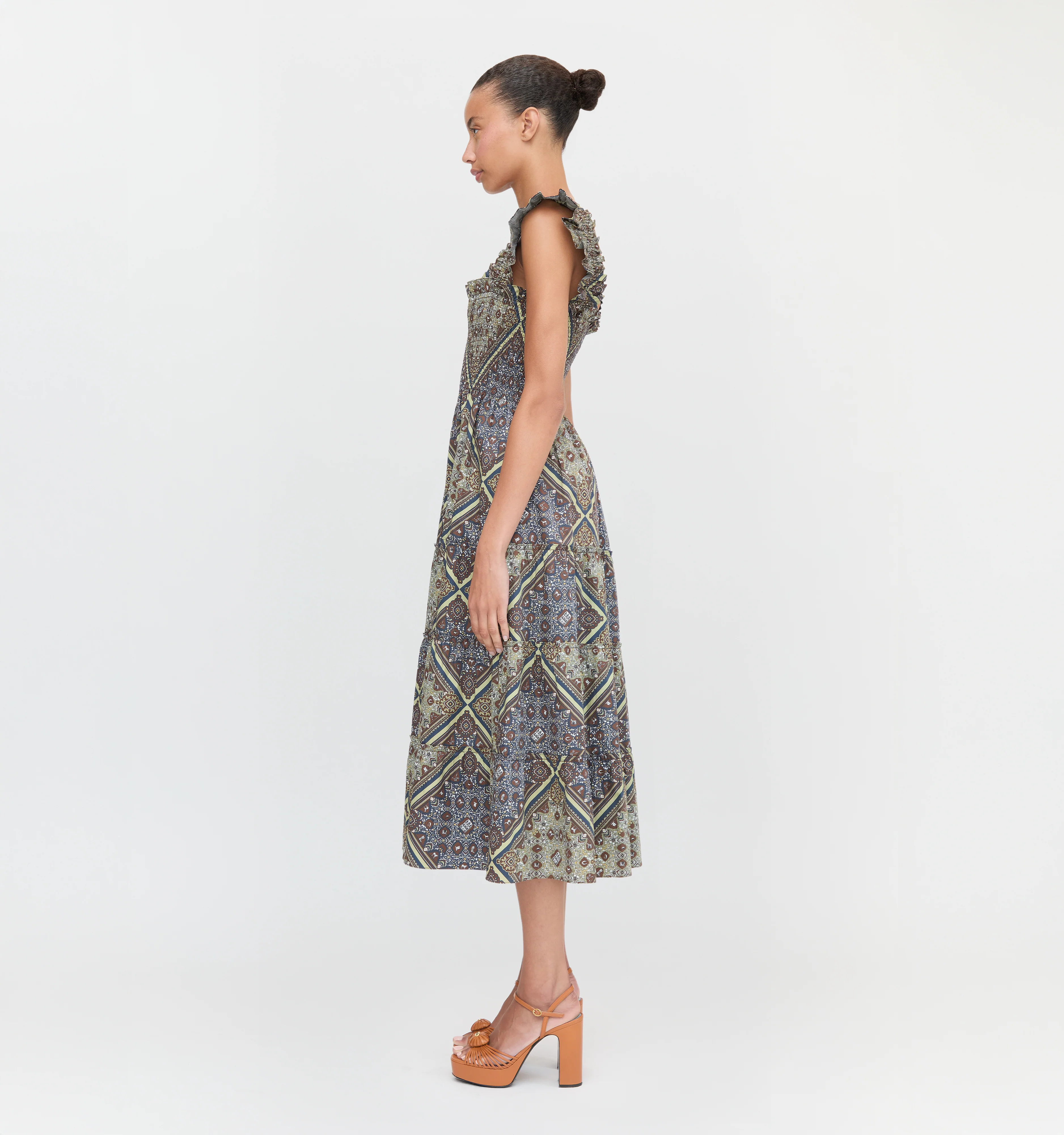 The Ellie Nap Dress - Olive Equestrian Scarf - Image 3