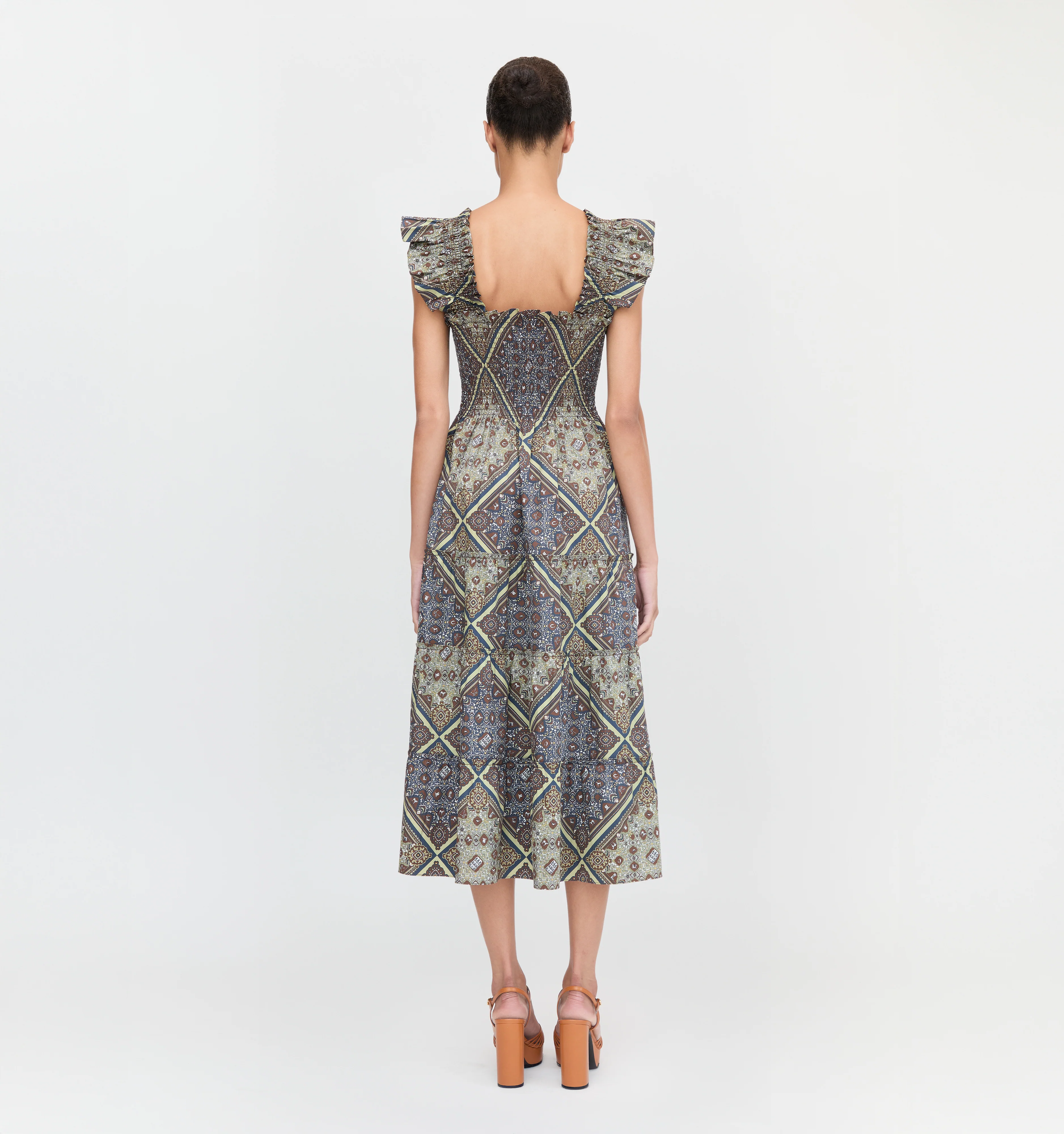 The Ellie Nap Dress - Olive Equestrian Scarf - Image 4