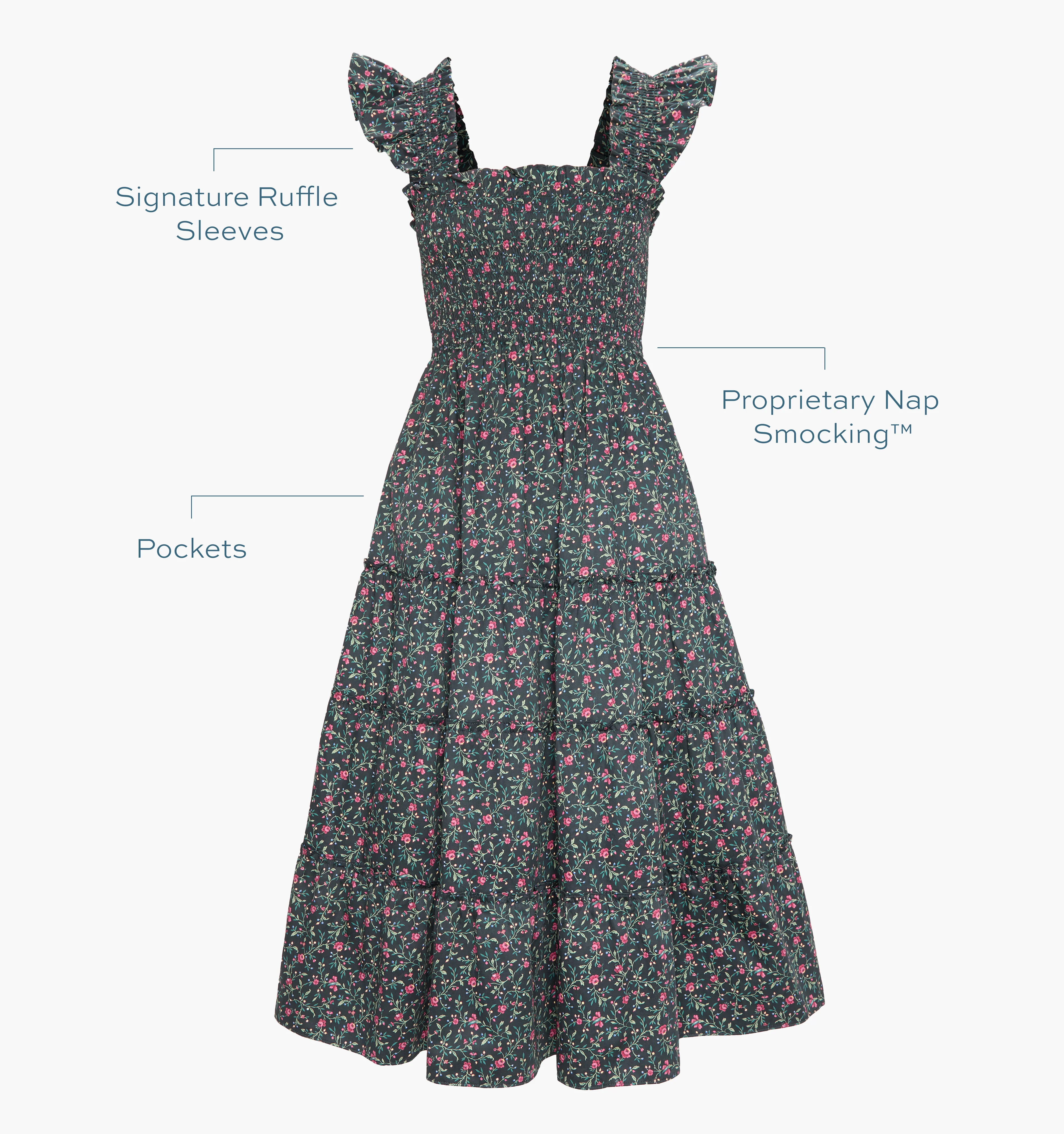 The Ellie Nap Dress - Florentine Ditsy - Image 4