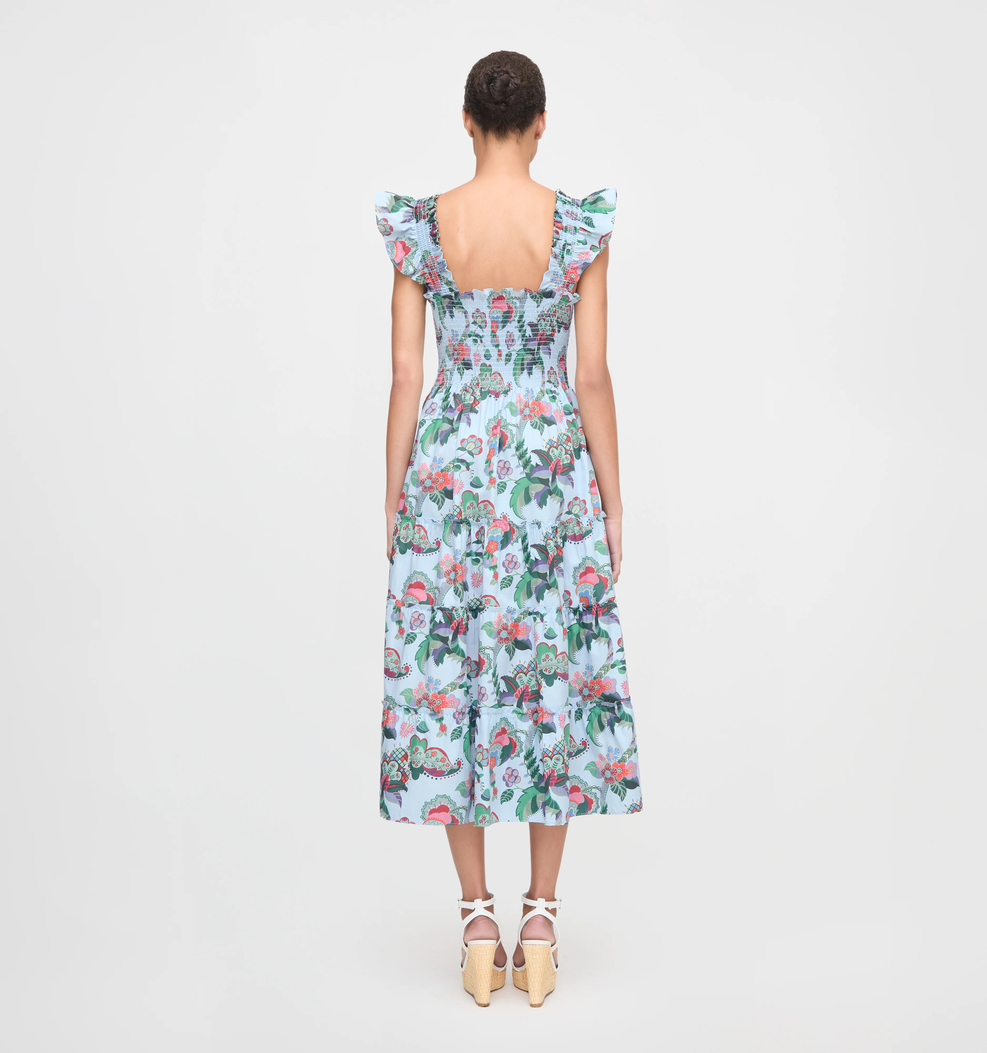 The Ellie Nap Dress - Light Blue Jungle Floral - Image 4