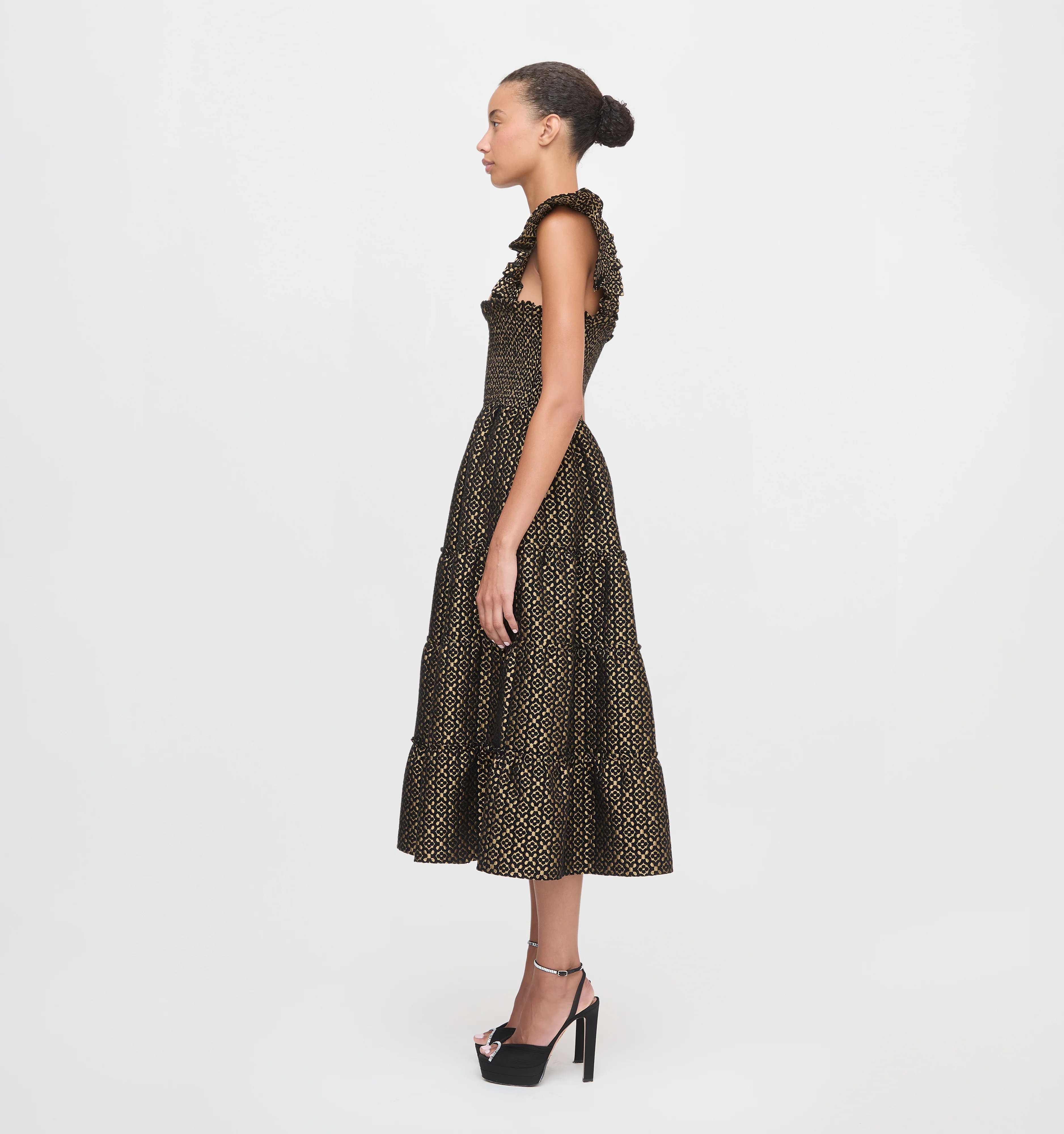 The Ellie Nap Dress - Metallic Brocade - Image 3