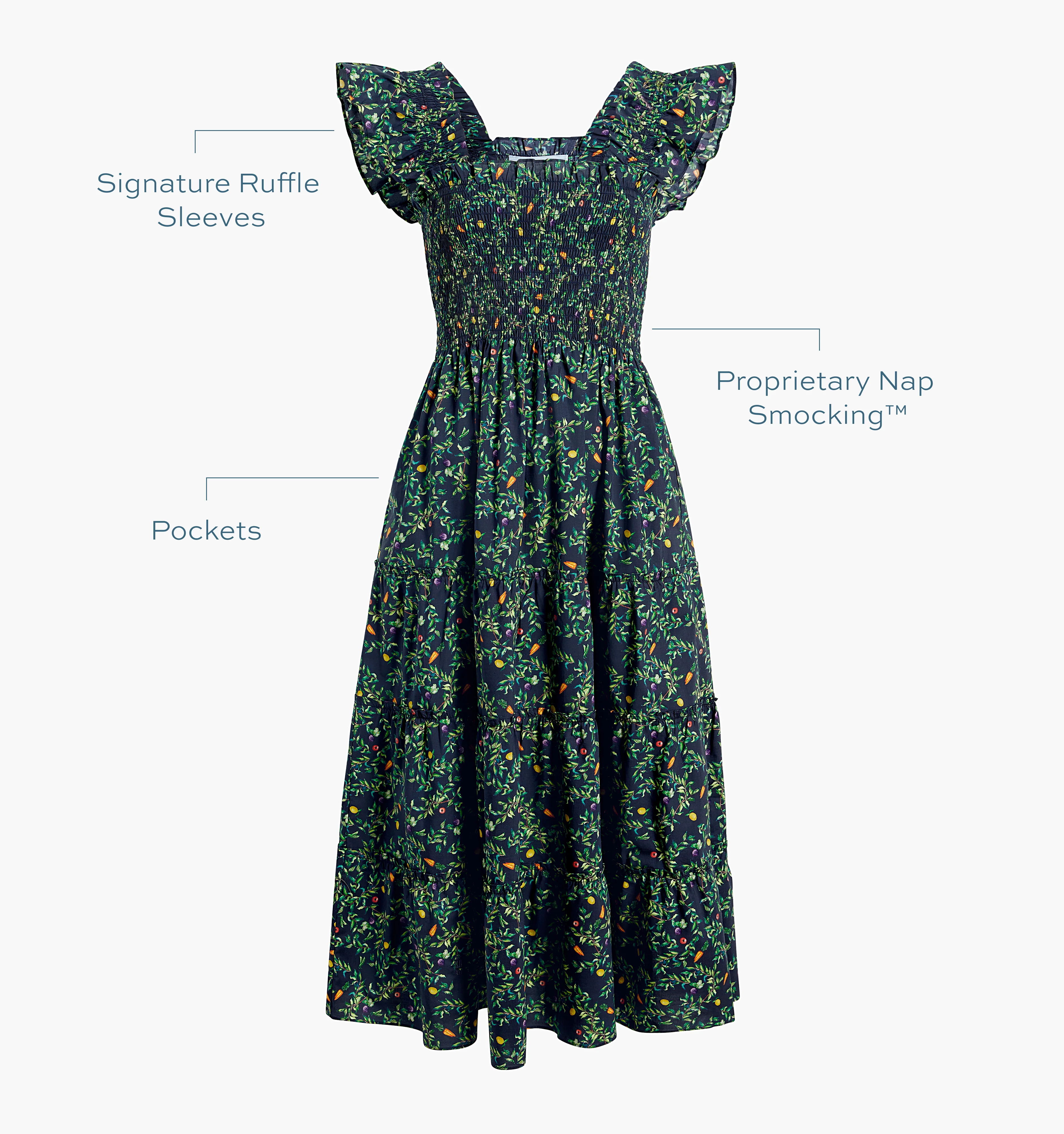 The Ellie Nap Dress - Midnight Garden Poplin - Image 5