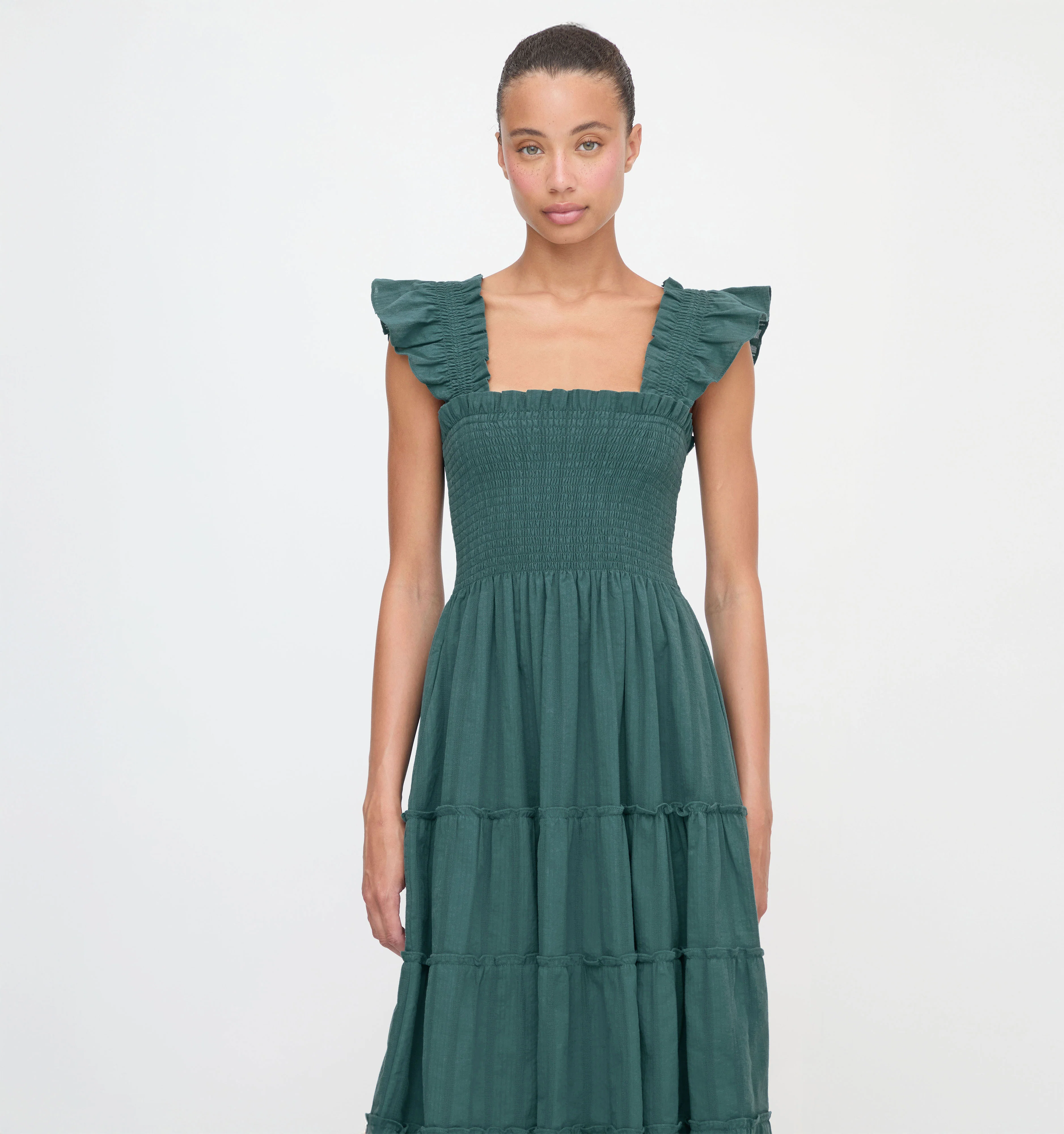 The Ellie Nap Dress - Midnight Green - Image 3