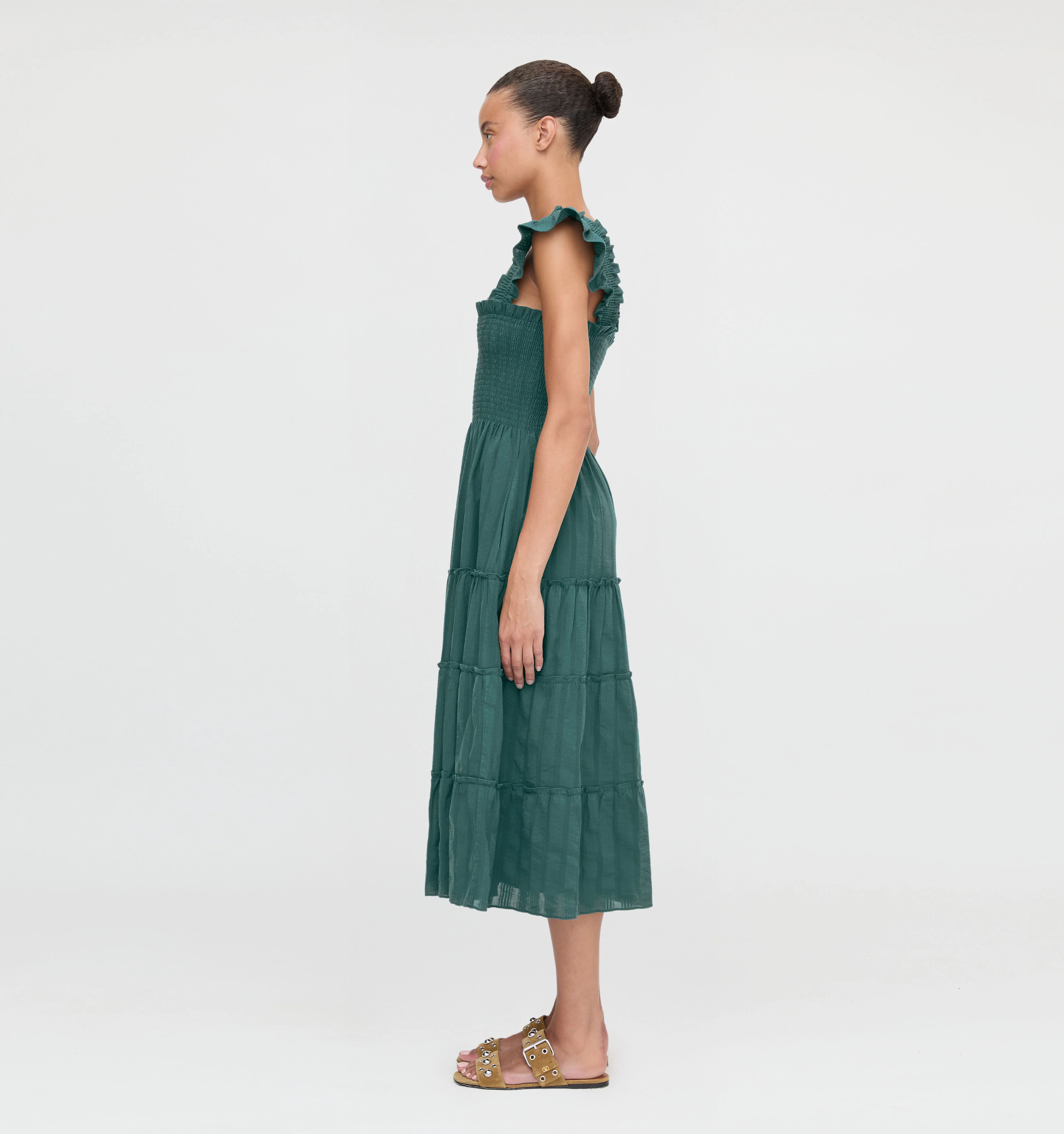 The Ellie Nap Dress - Midnight Green - Image 4